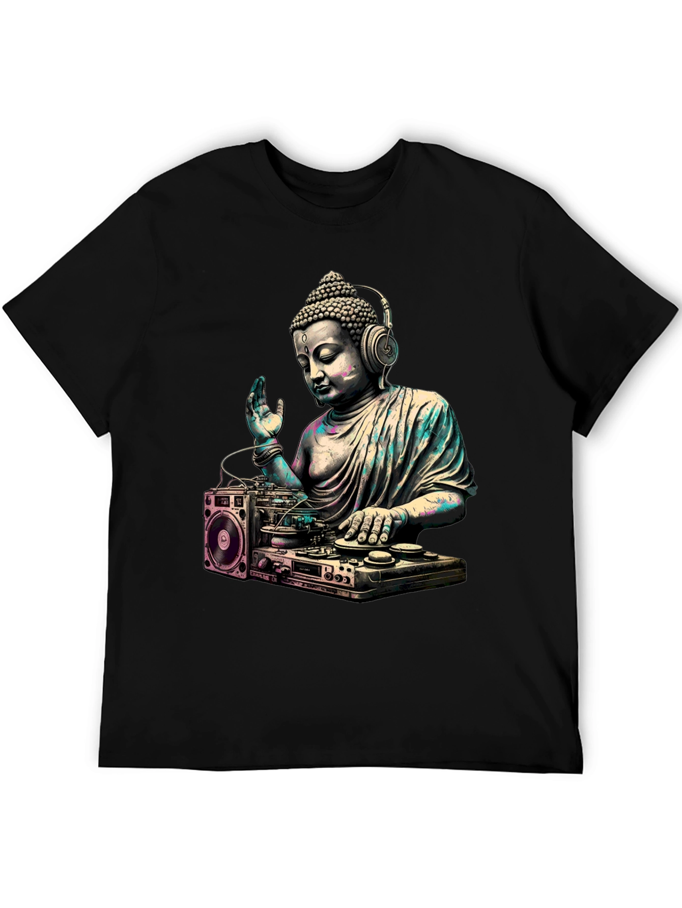 DJ Buddha Graphic Tee - Spiritual Music Lover