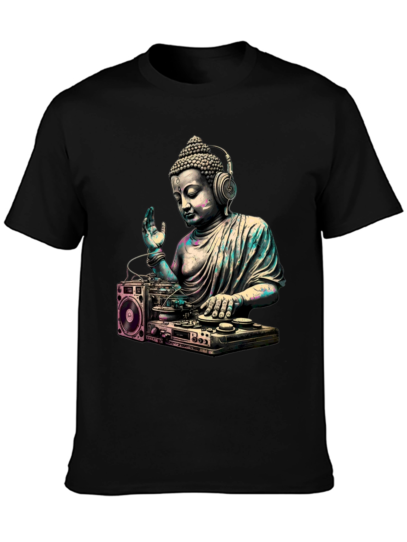 DJ Buddha Graphic Tee - Spiritual Music Lover