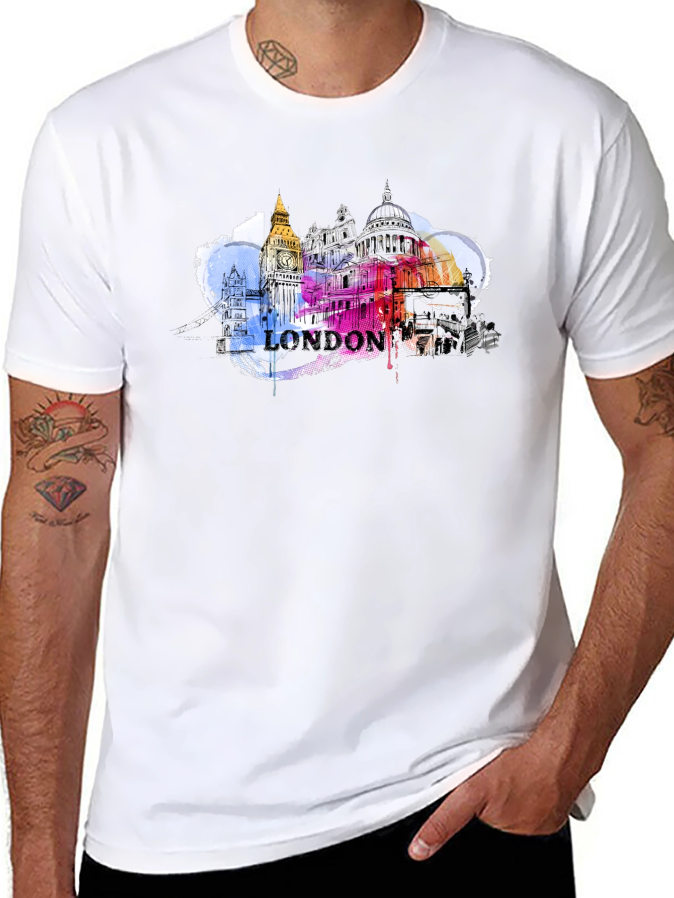 London Skyline Graphic Tee - Stylish Mens T-Shirt