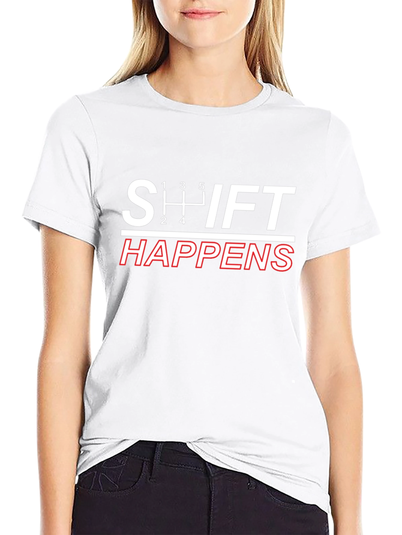 Shift Happens Black Graphic Tee - Gearhead Humor