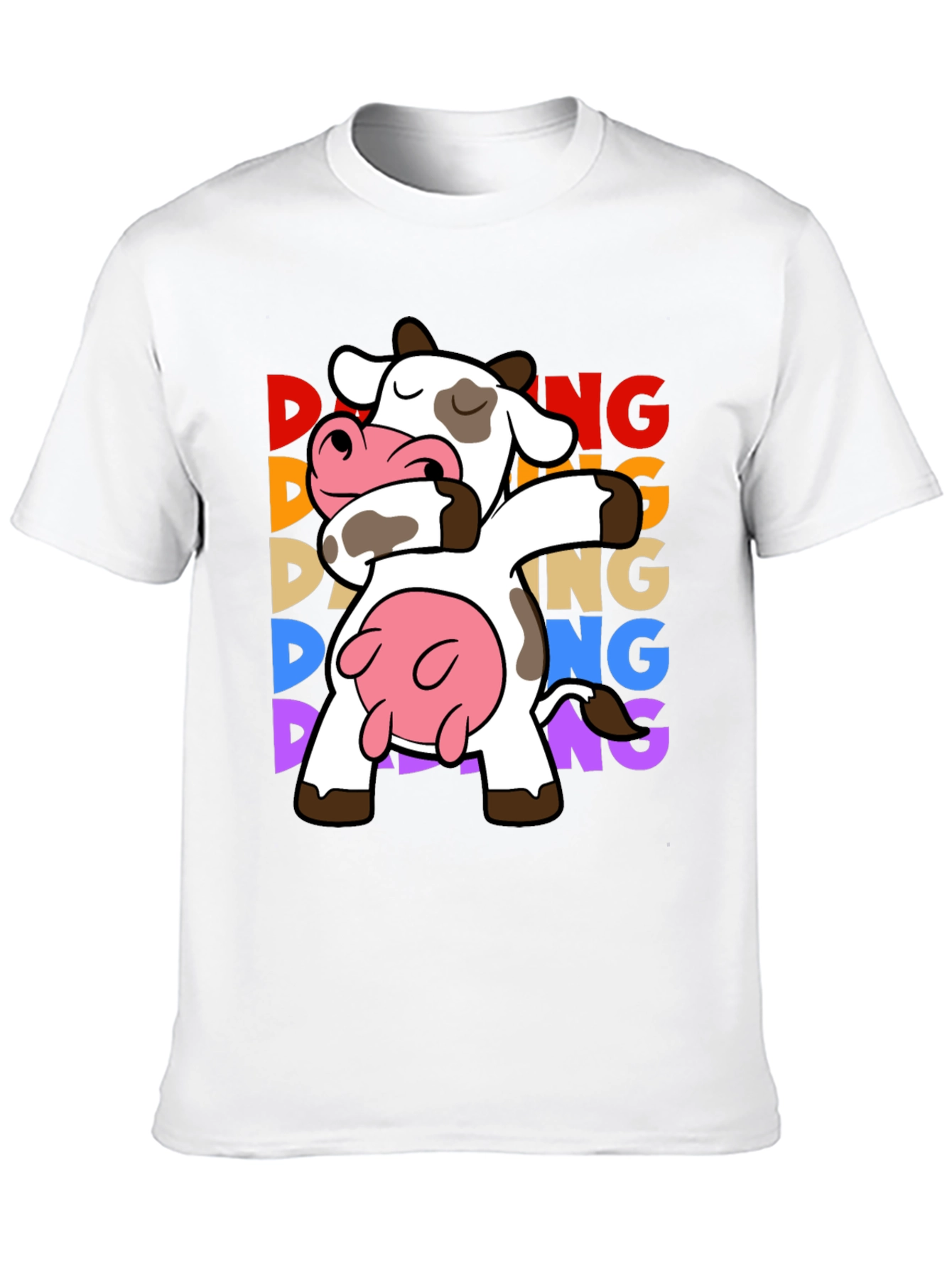 Dabbing Cow Graphic Tee - Funny Animal T-Shirt