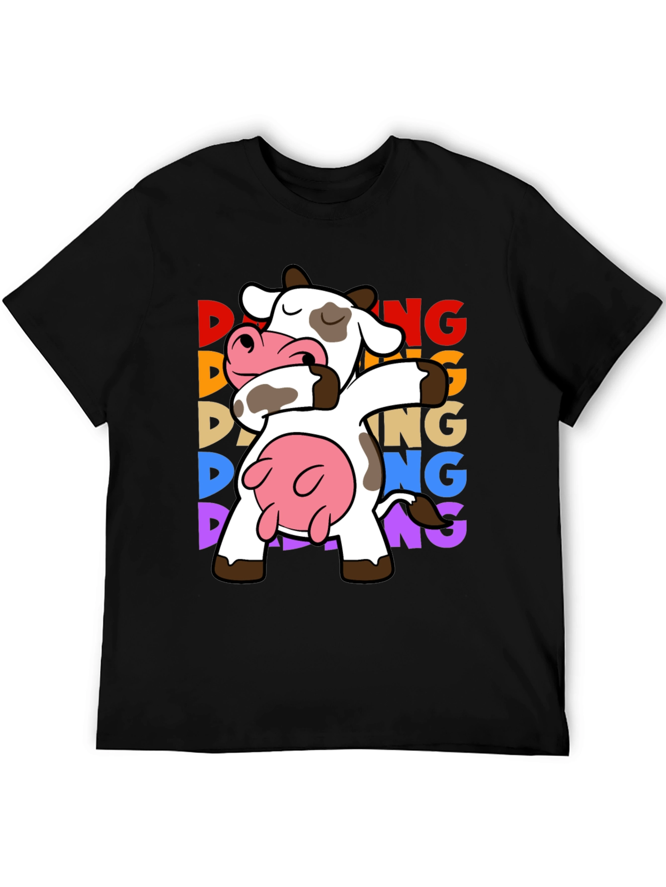 Dabbing Cow Graphic Tee - Funny Animal T-Shirt