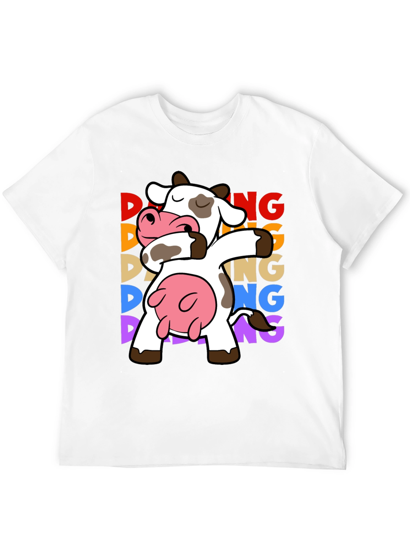 Dabbing Cow Graphic Tee - Funny Animal T-Shirt