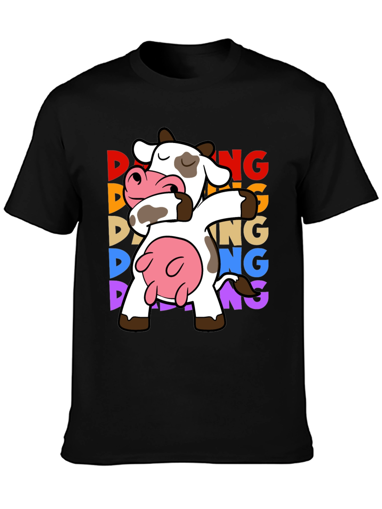 Dabbing Cow Graphic Tee - Funny Animal T-Shirt