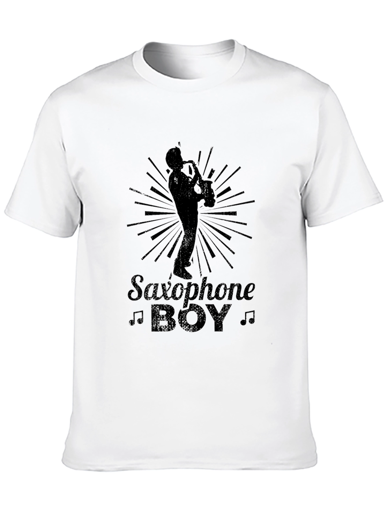 Saxophone Boy Graphic Tee - Cool Musician T-Shirt