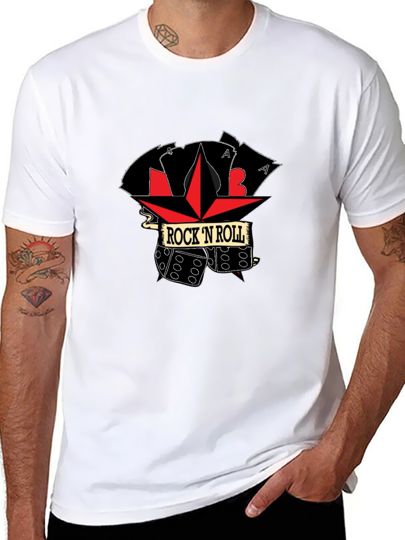 Rock N Roll Dice Graphic T-Shirt
