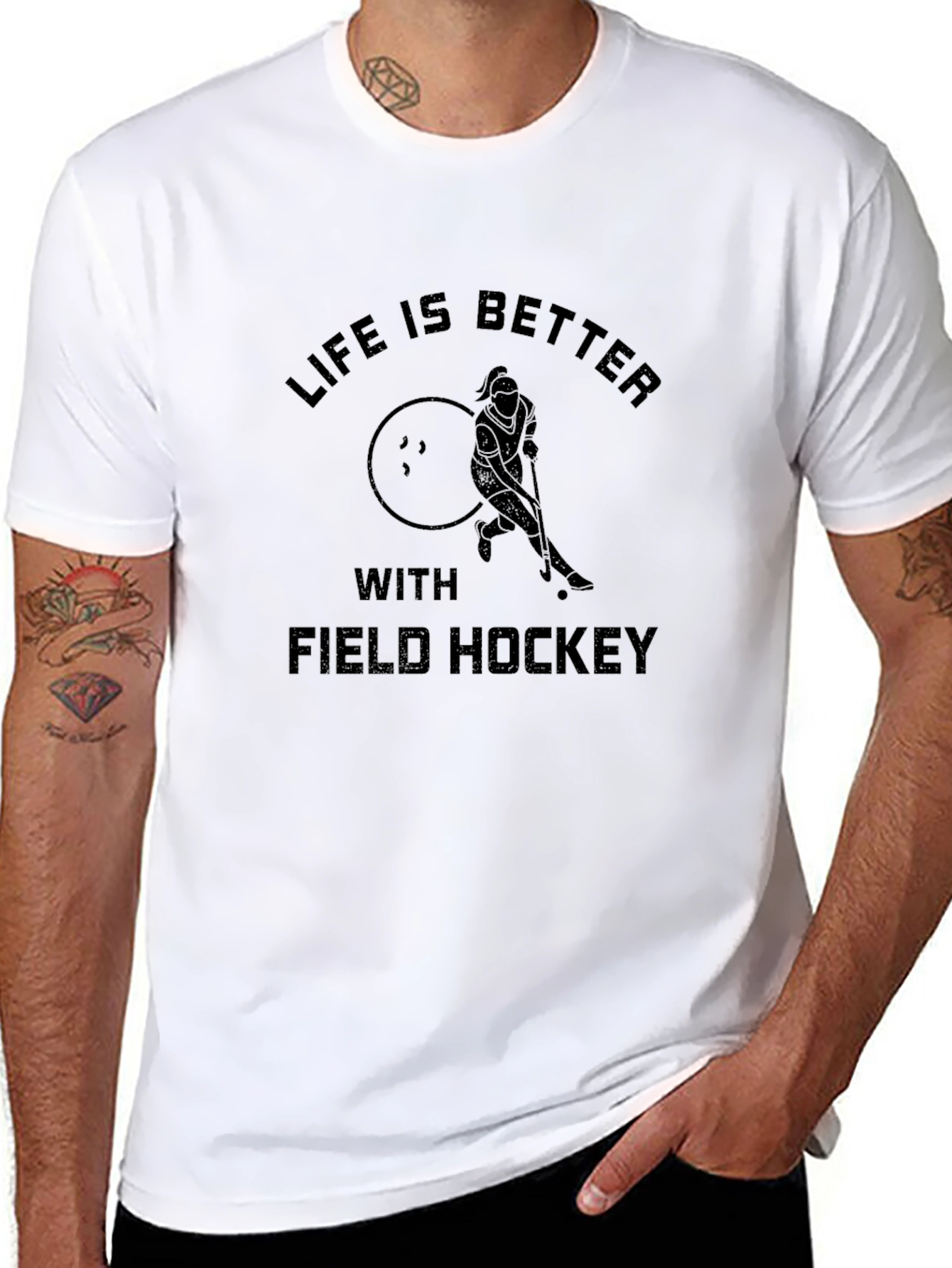 Life is Better with Field Hockey Black T-Shirt