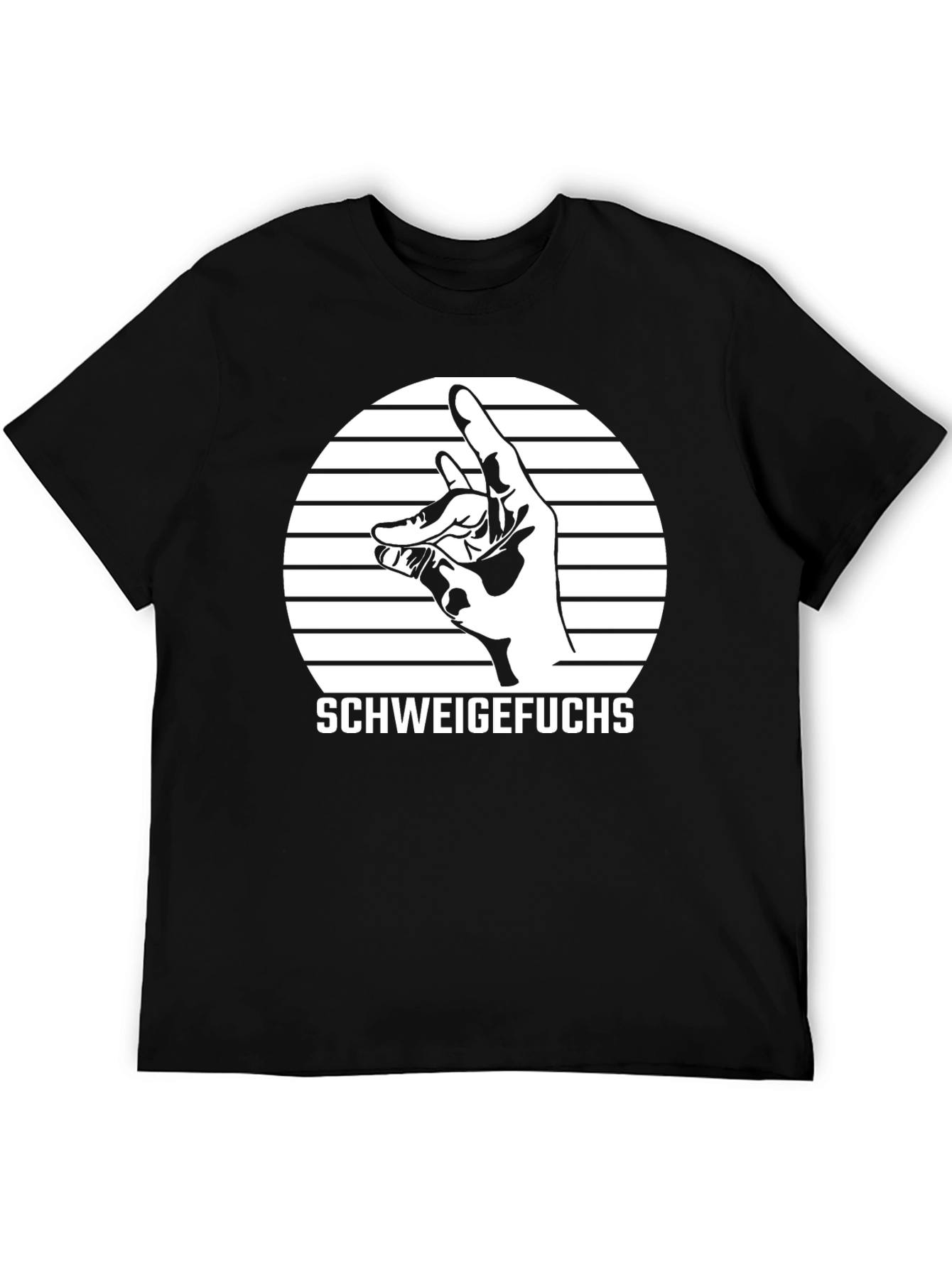 Schweige Fuchs Graphic Tee - Black T-Shirt