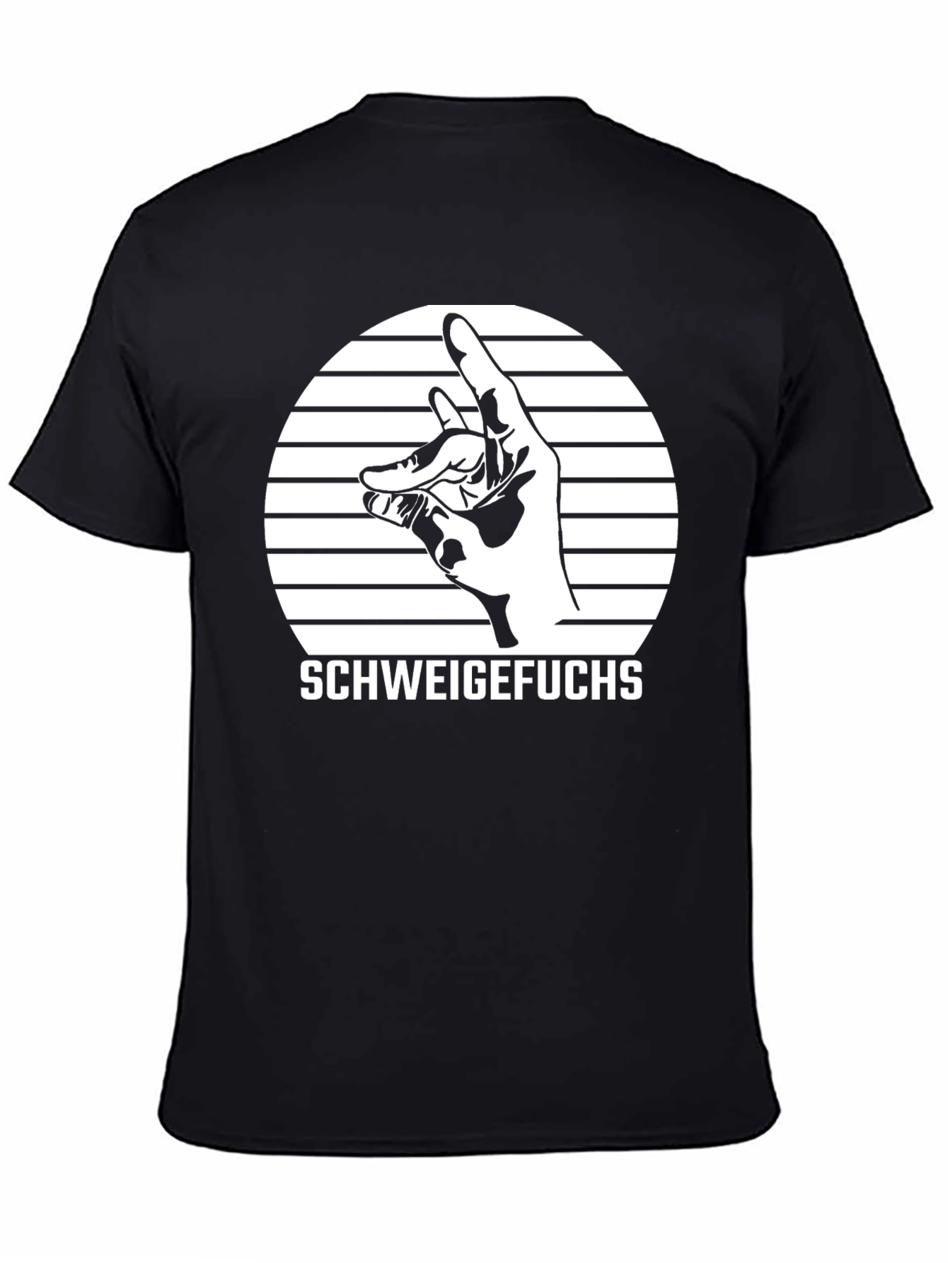 Schweige Fuchs Graphic Tee - Black T-Shirt