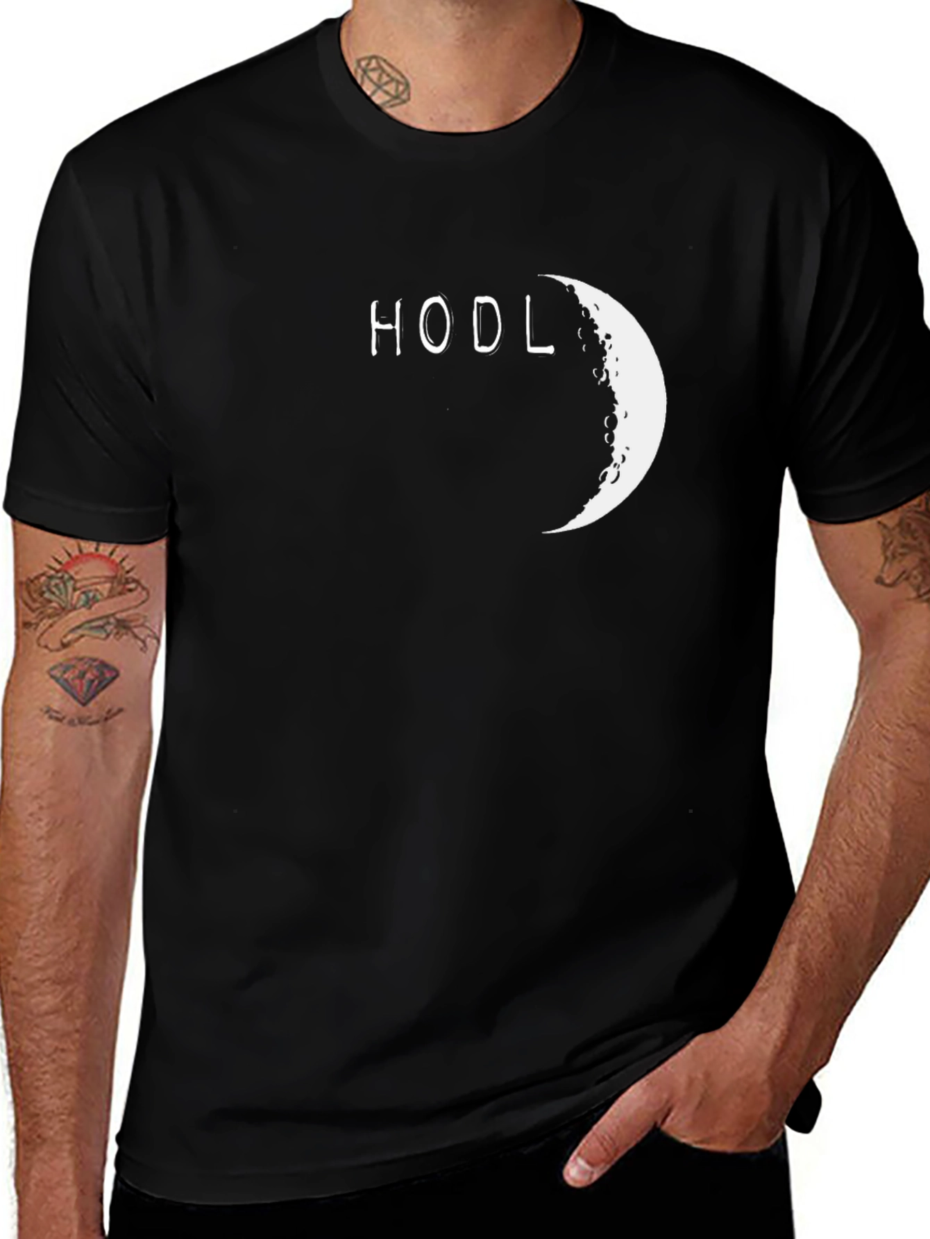HODL Moon Graphic Tee - Crypto T-Shirt