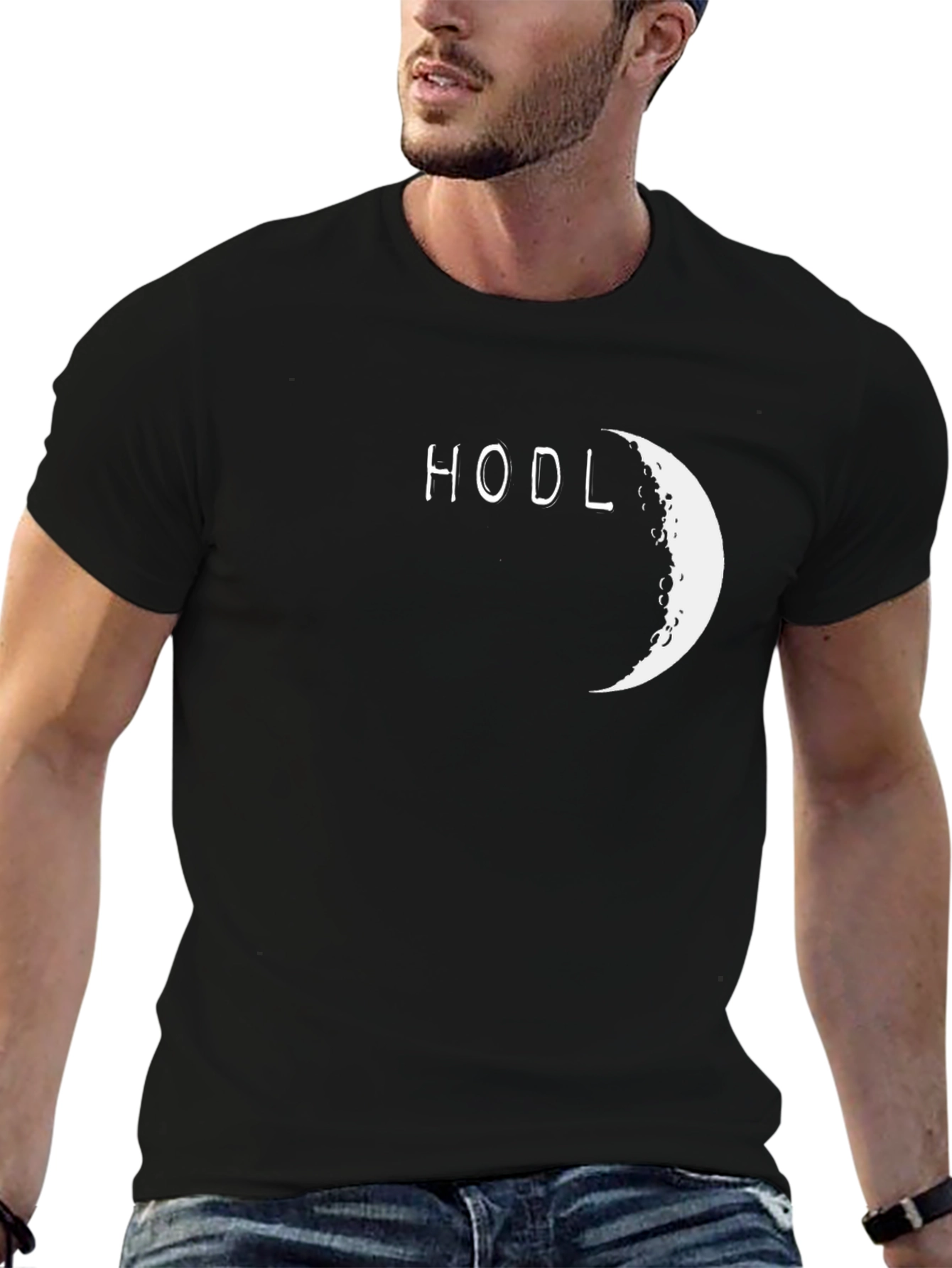 HODL Moon Graphic Tee - Crypto T-Shirt