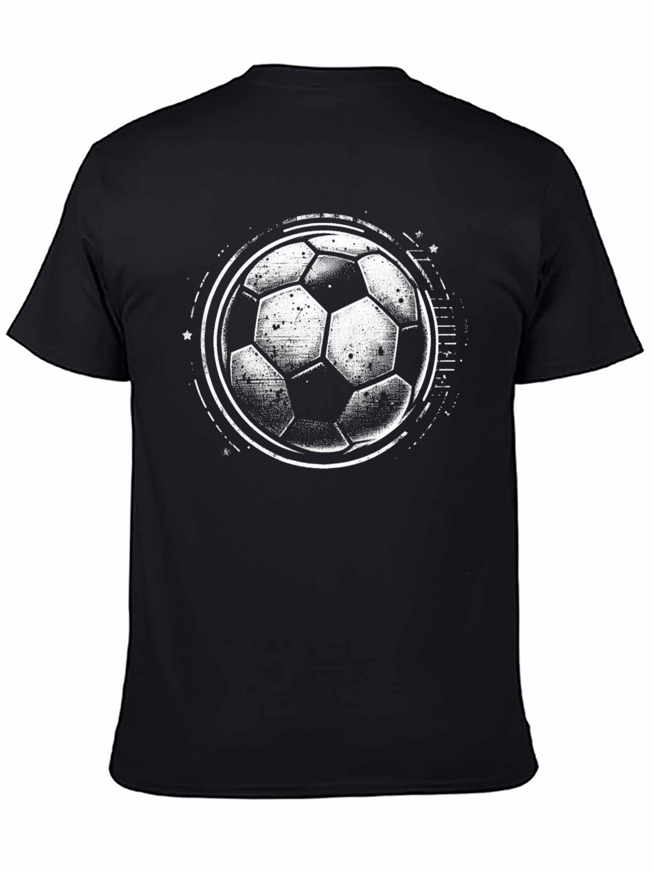 Soccer Ball Graphic Tee - Black Casual Shirt