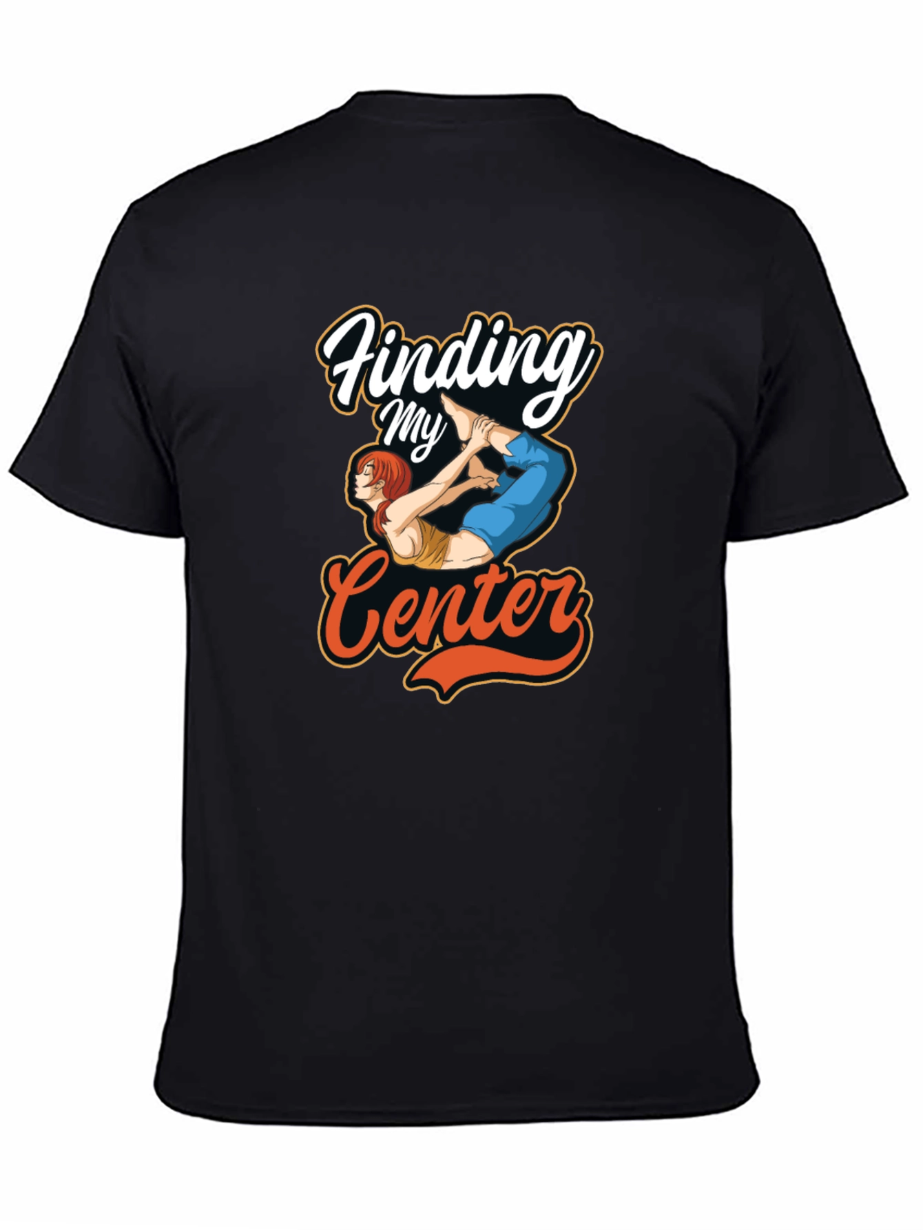Finding My Center Yoga Black T-Shirt