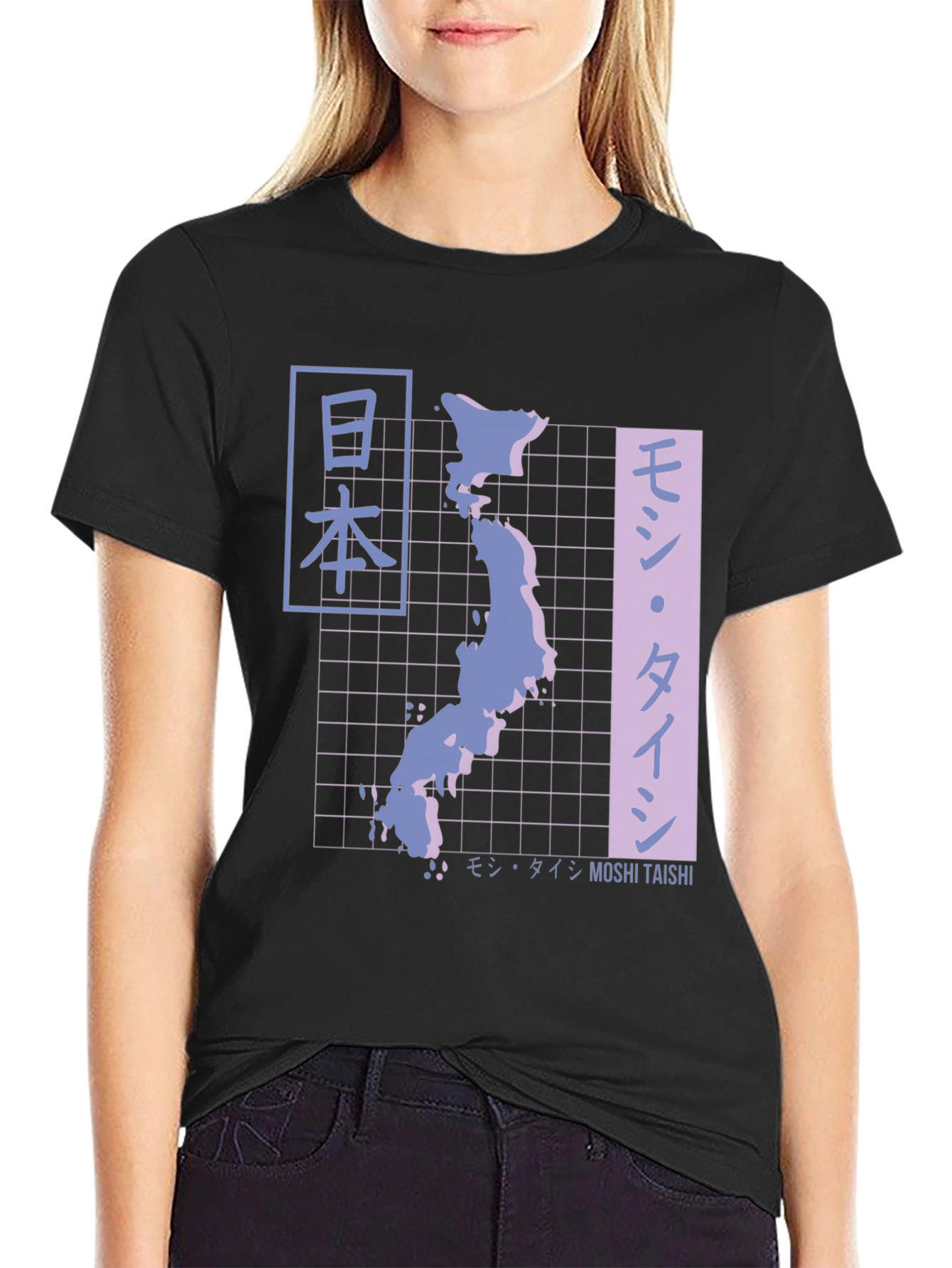 Japan Map T-Shirt - Aesthetic Vaporwave Design