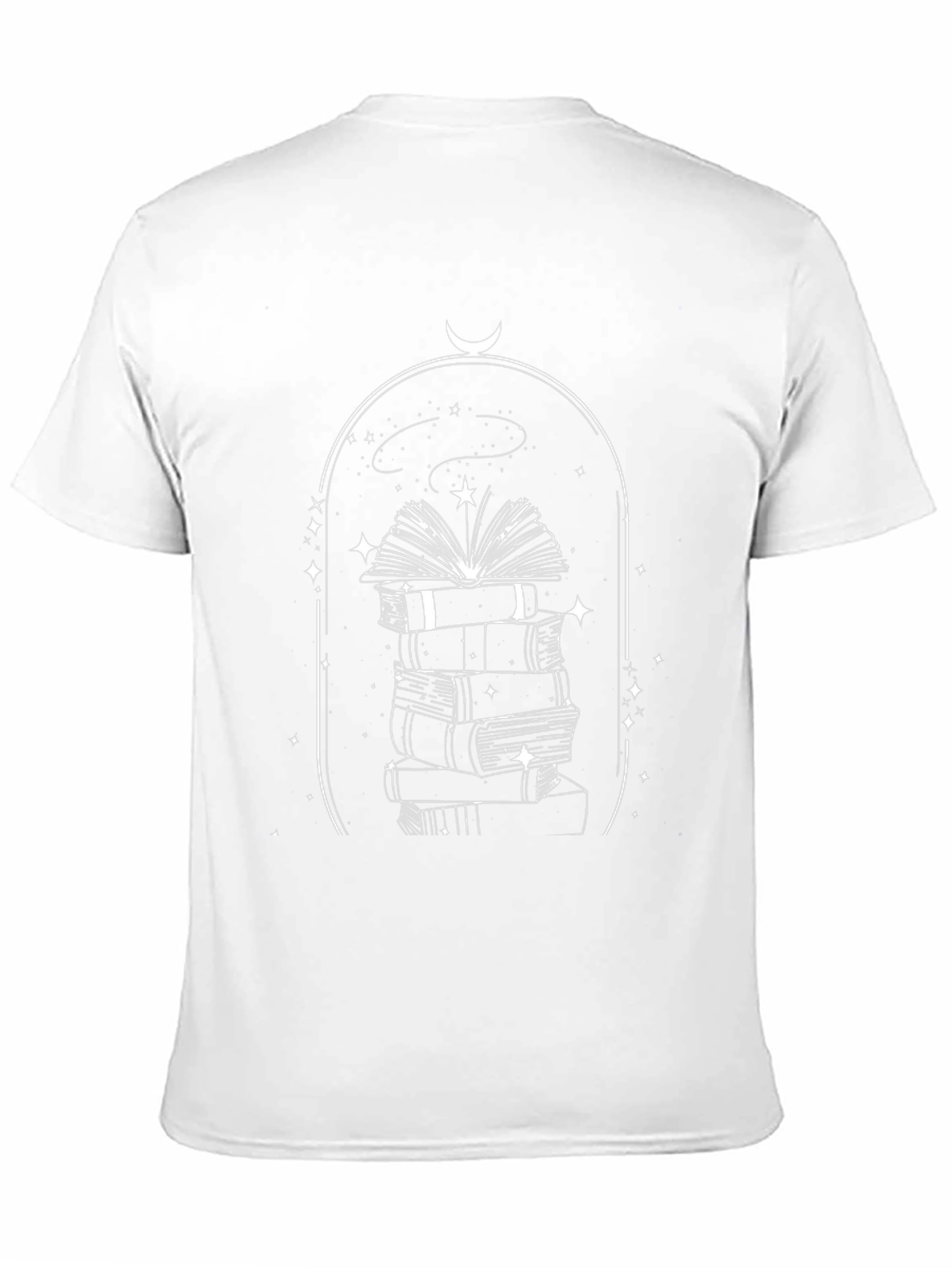Celestial Book Stack Tee - Literary Magic Shirt