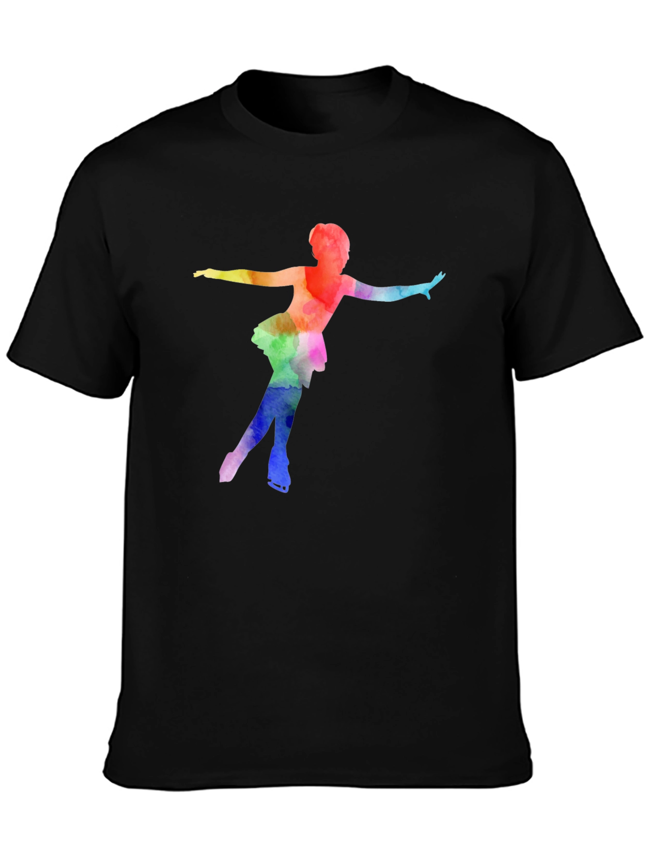 Watercolor Figure Skater Tee