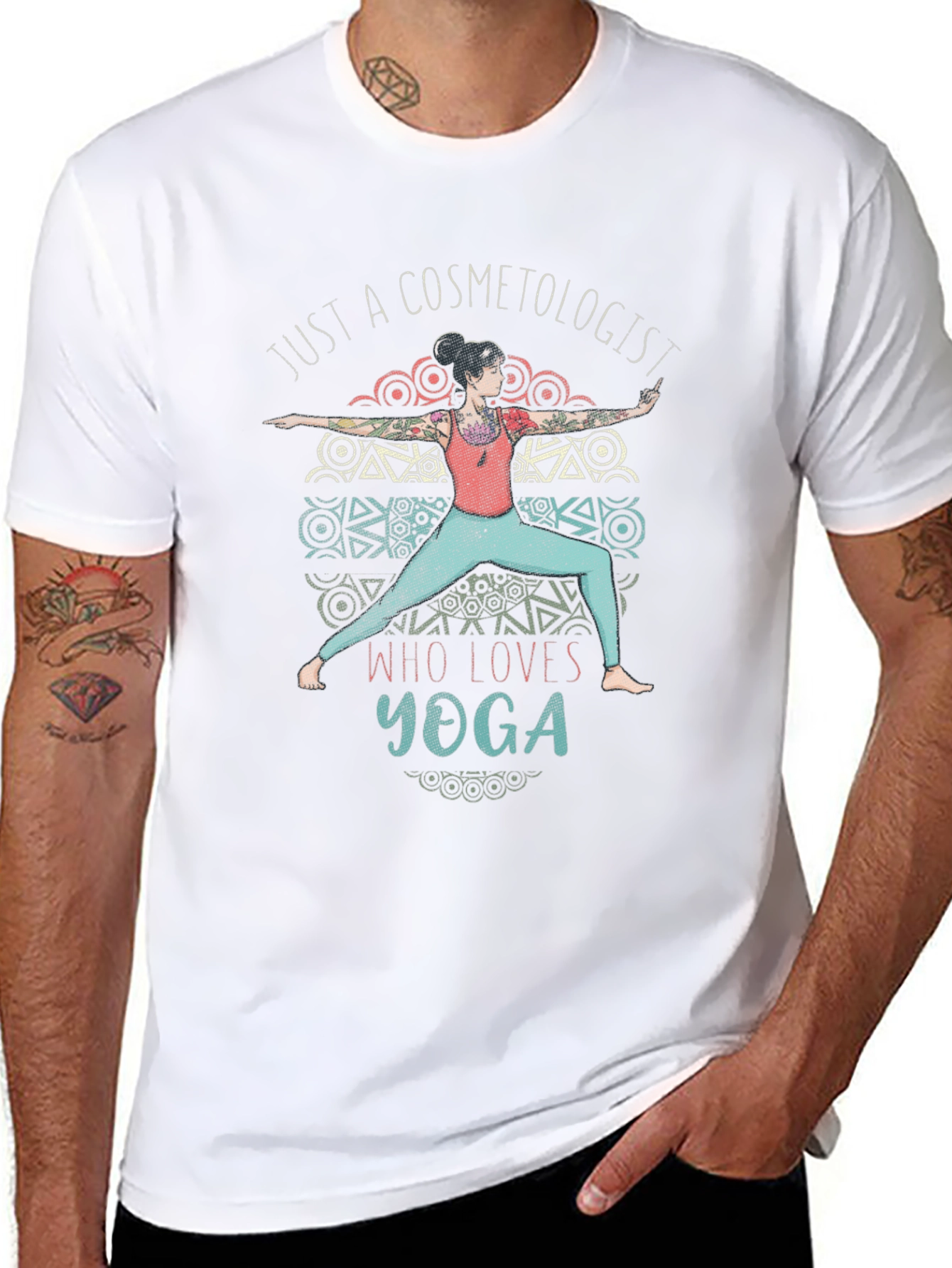 Cosmetologist Yoga Lover Graphic T-Shirt