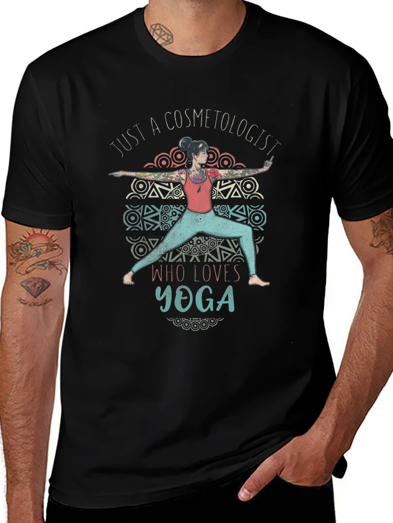 Cosmetologist Yoga Lover Graphic T-Shirt