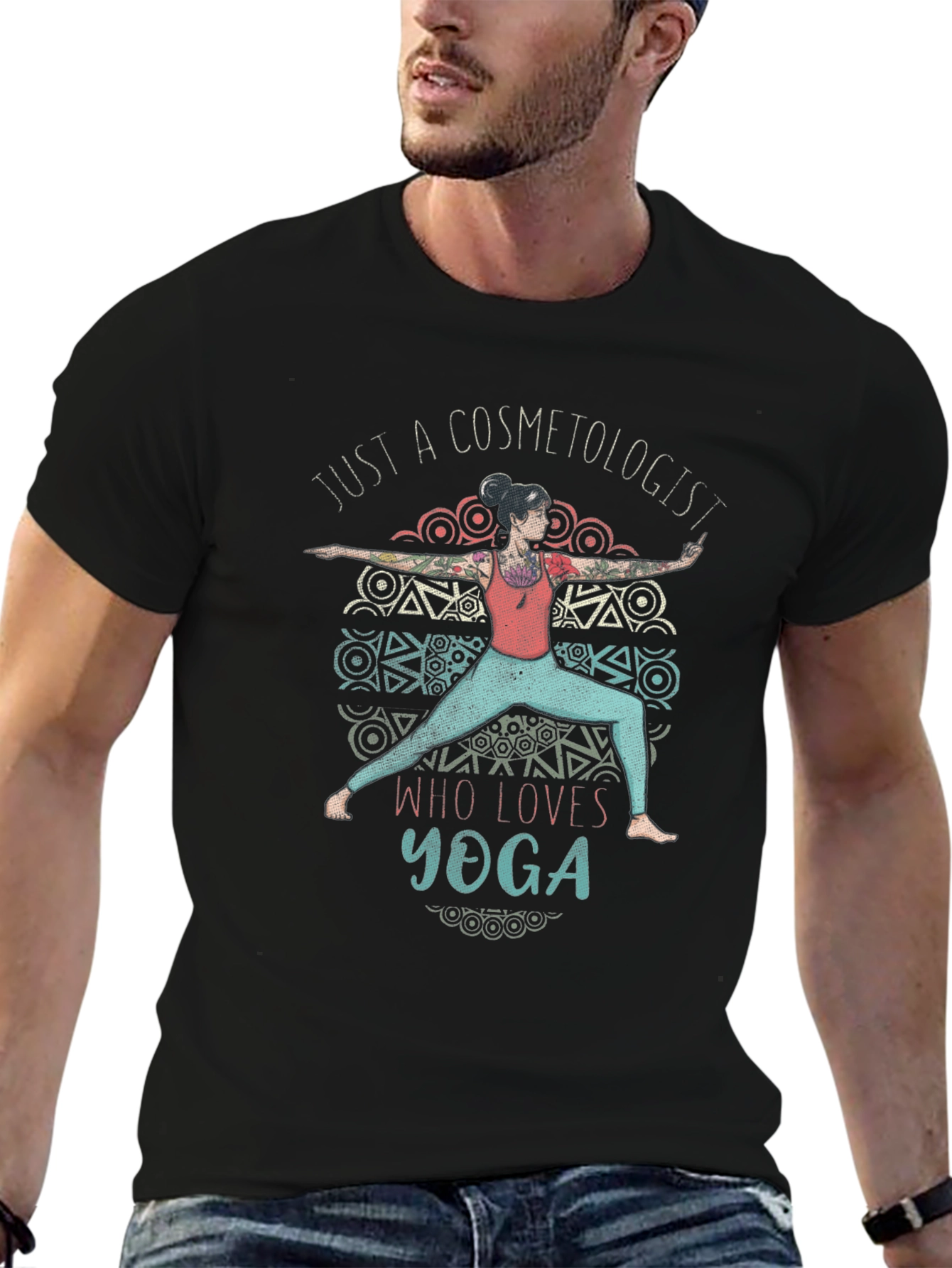 Cosmetologist Yoga Lover Graphic T-Shirt