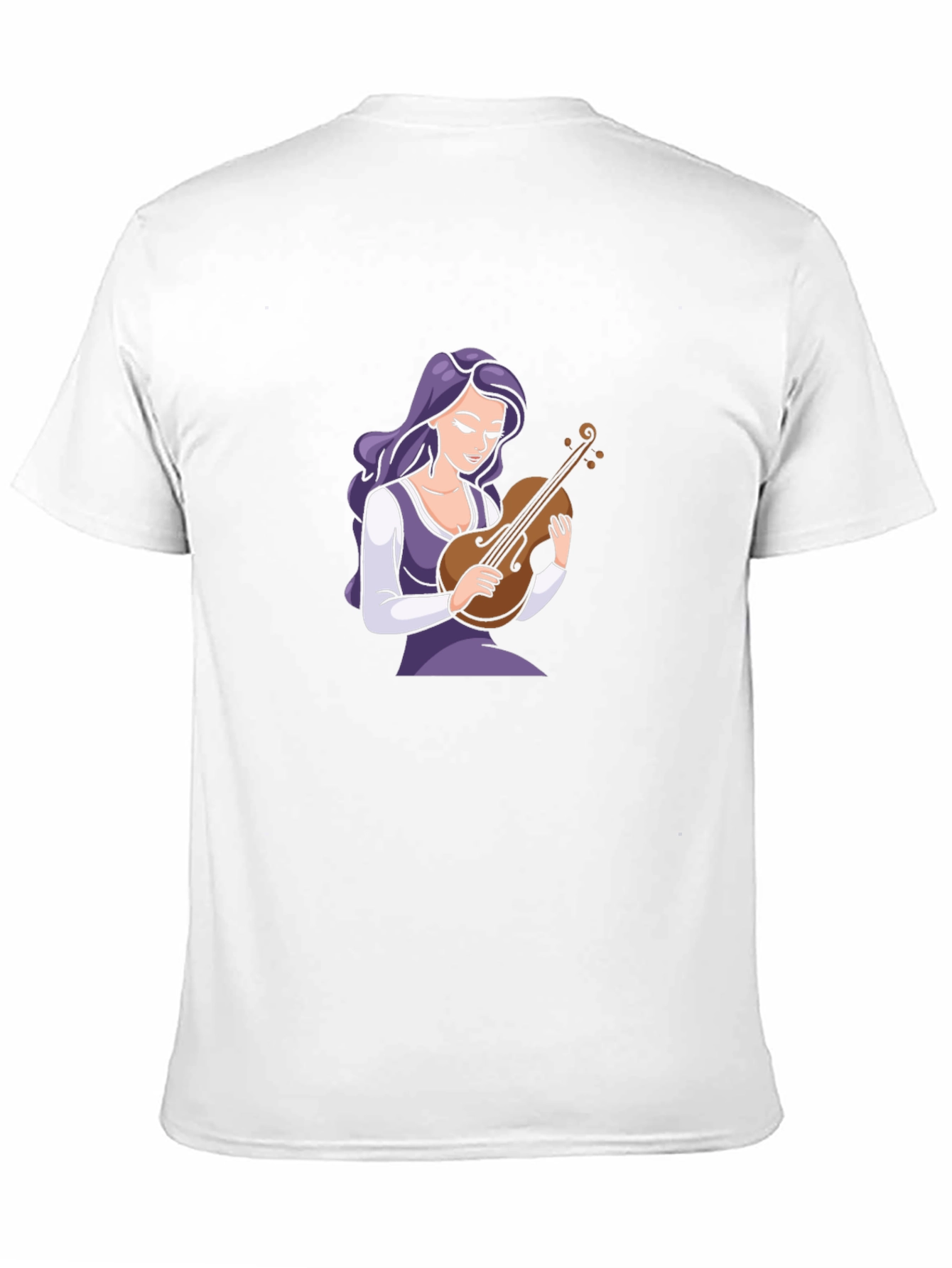 Violin Girl Black T-Shirt - Stylish Graphic Tee