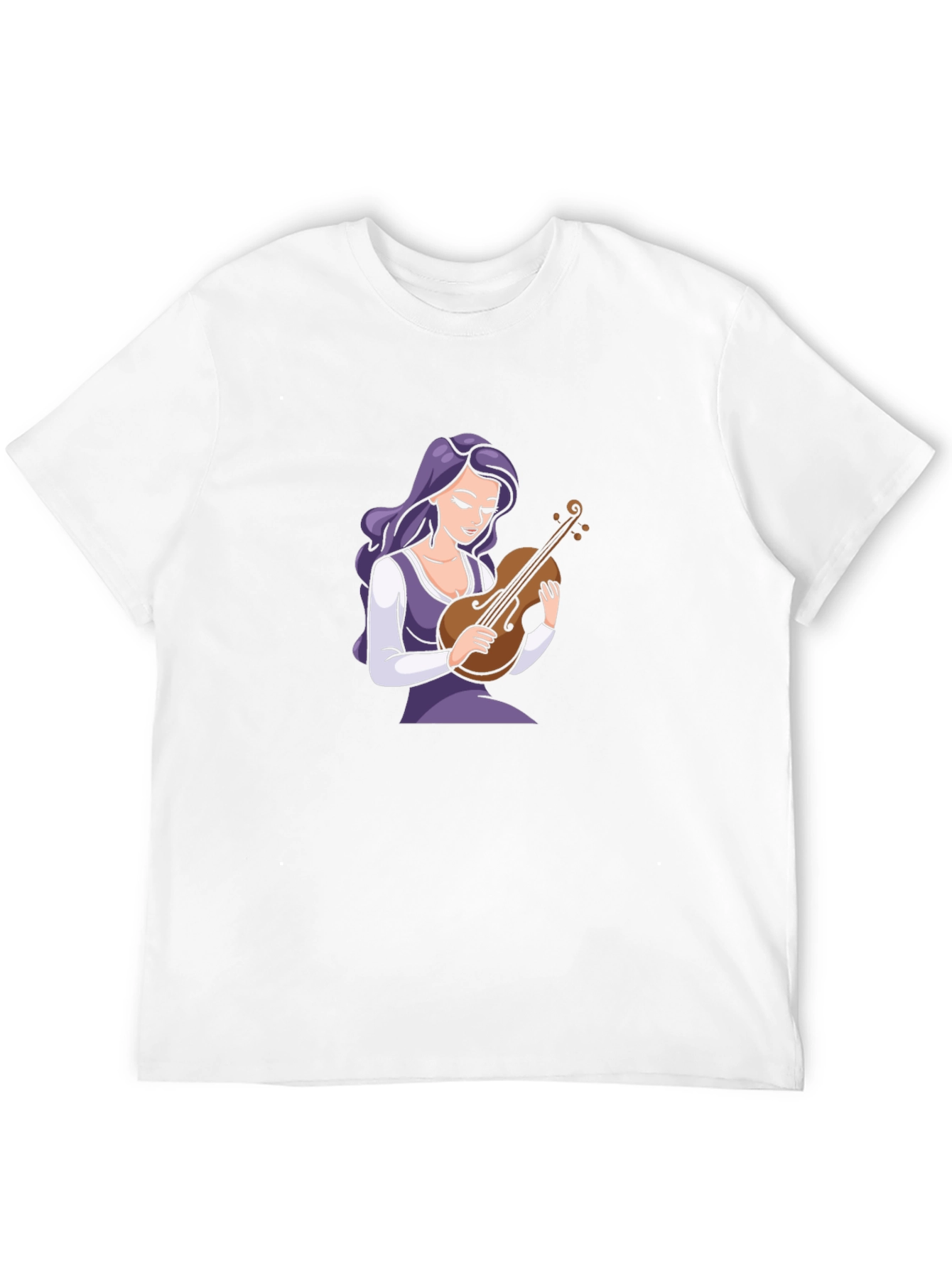 Violin Girl Black T-Shirt - Stylish Graphic Tee