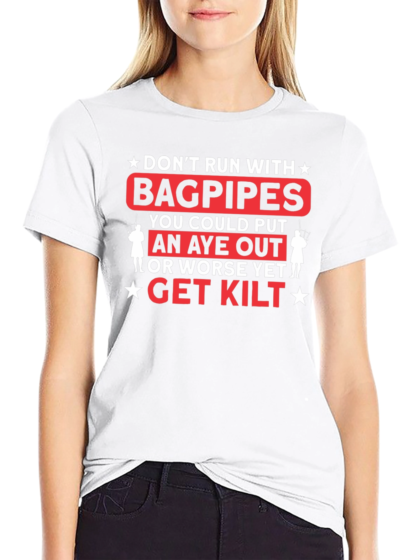 Dont Run with Bagpipes Graphic T-Shirt