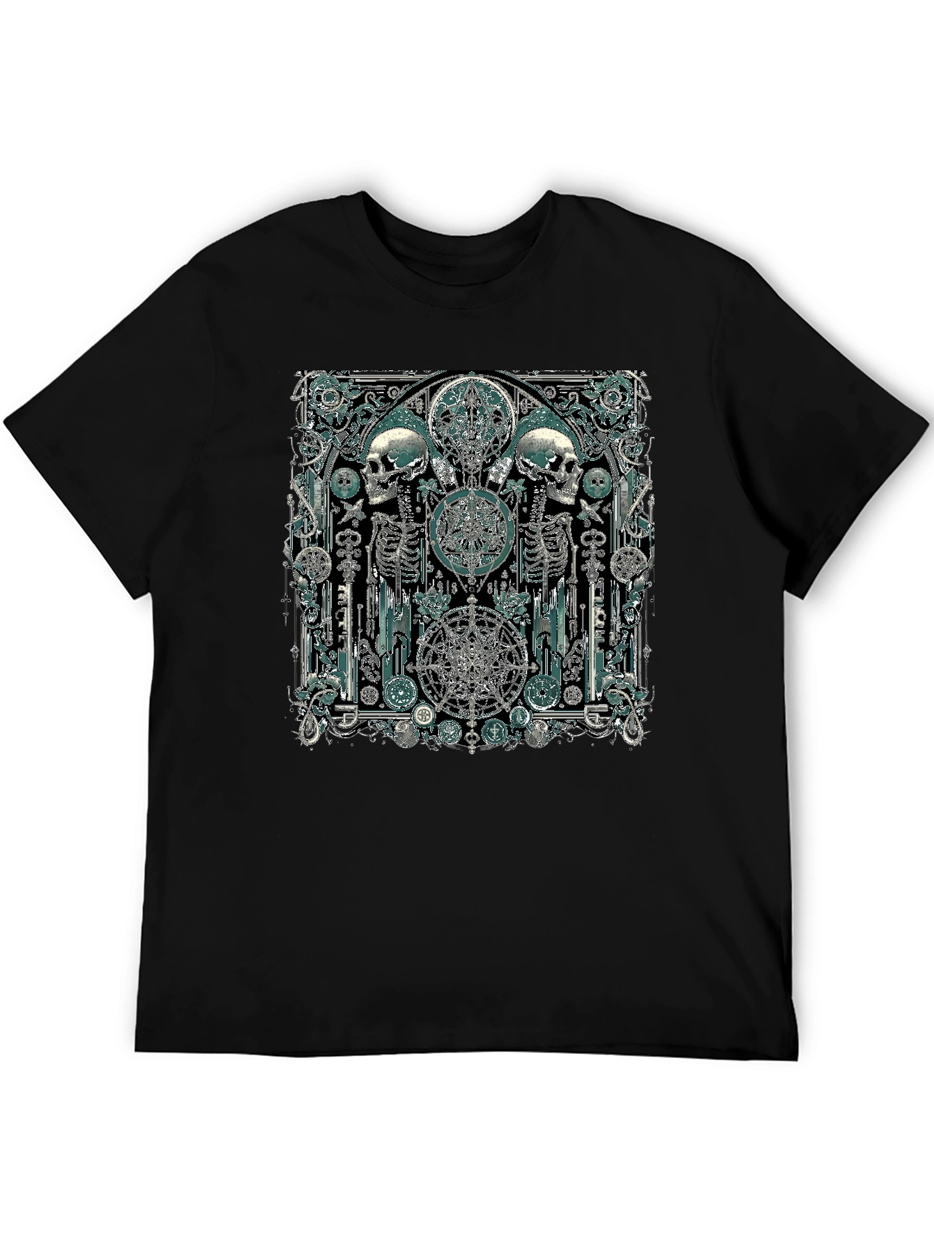 Skull & Skeleton Gothic Graphic T-Shirt