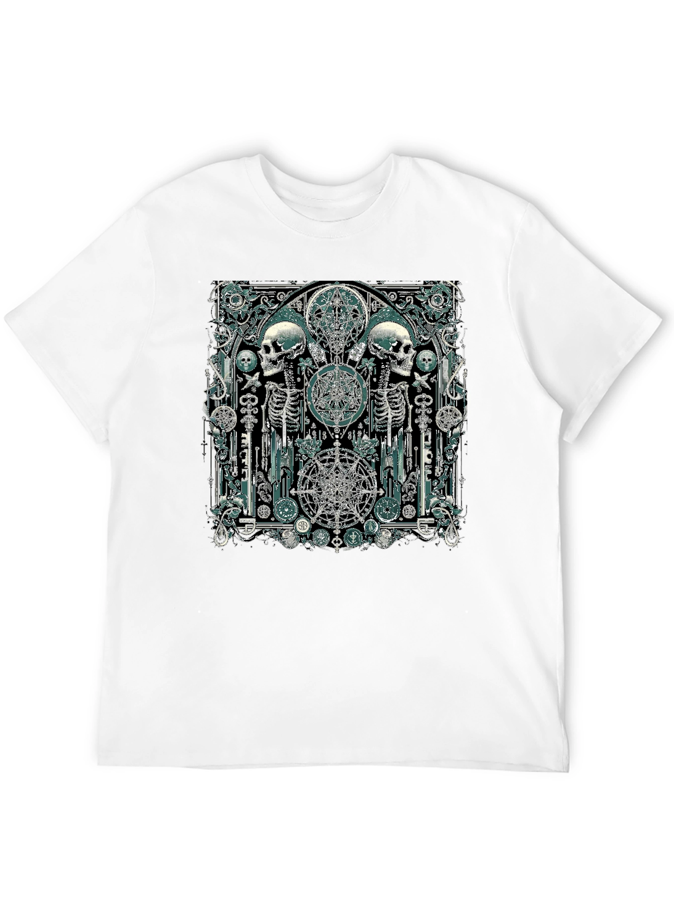 Skull & Skeleton Gothic Graphic T-Shirt