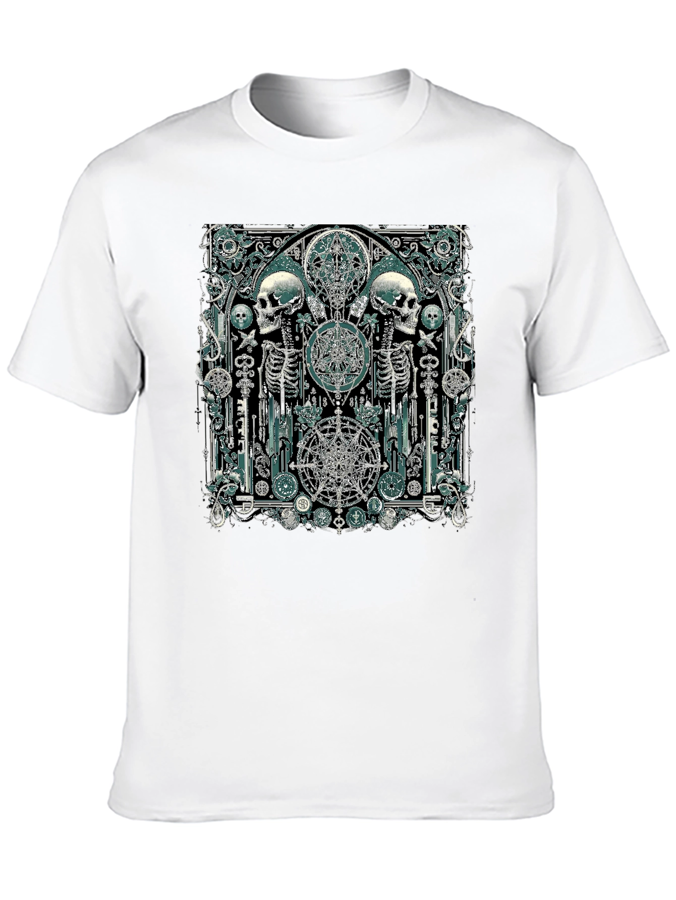 Skull & Skeleton Gothic Graphic T-Shirt