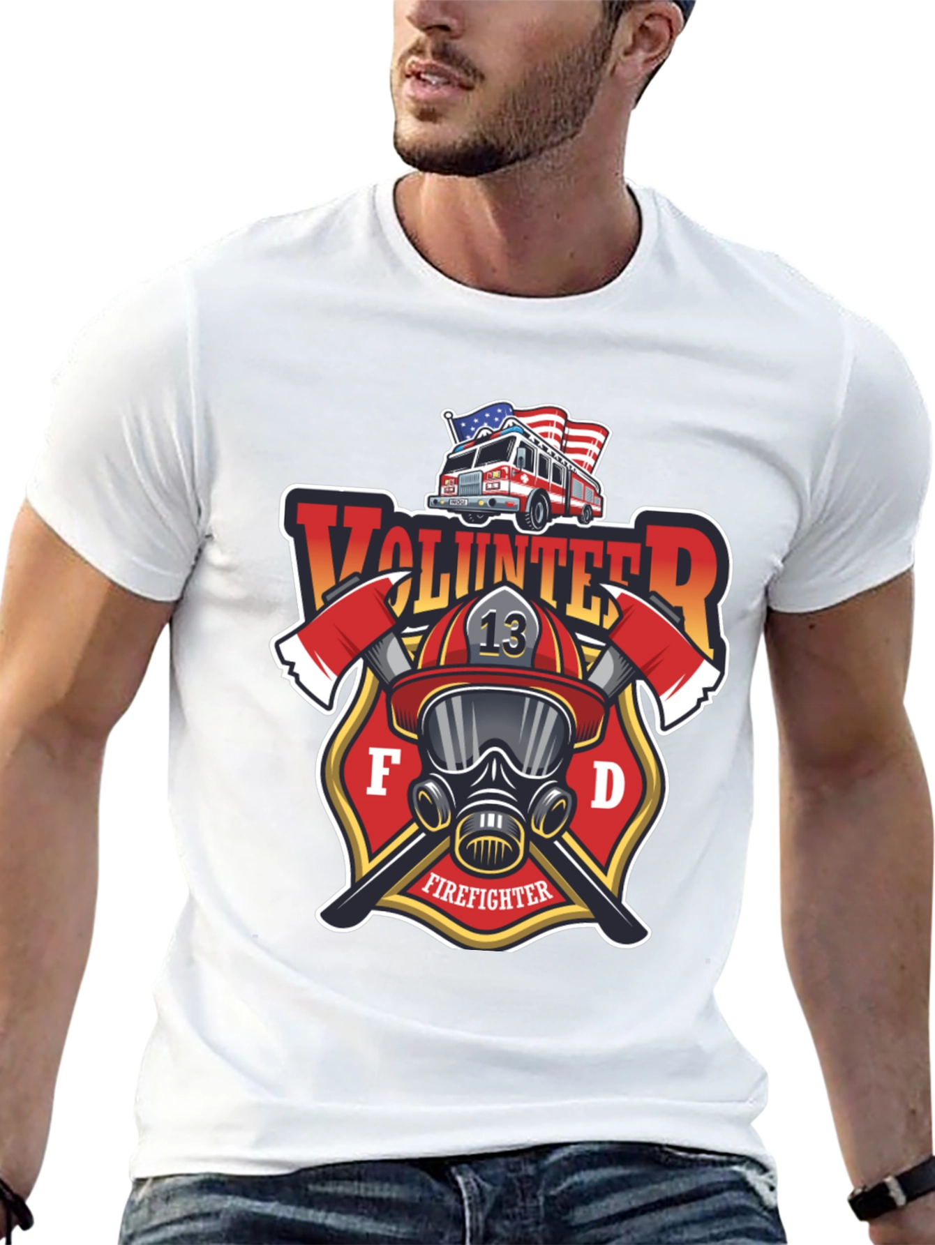 Volunteer Firefighter T-Shirt - FD Design