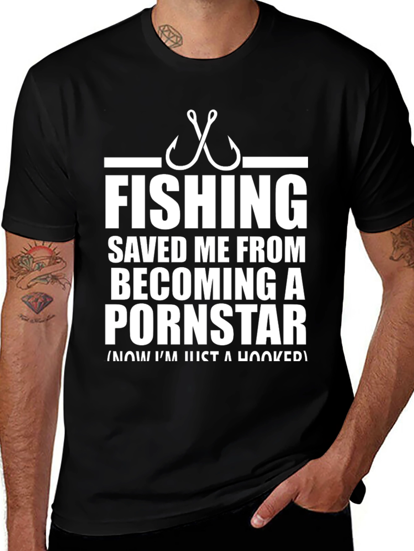 Funny Fishing Hook T-Shirt - Hooked Humor Tee