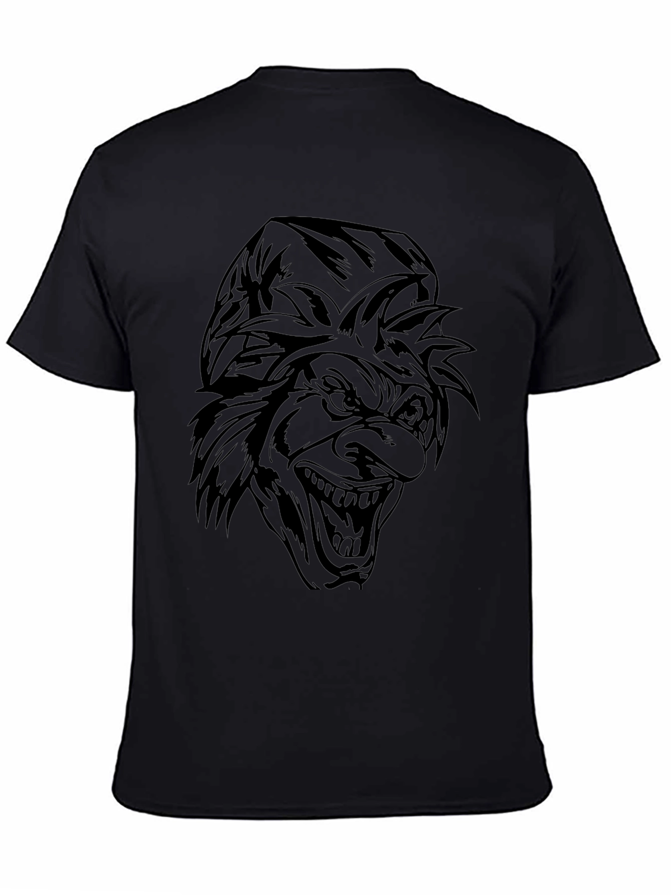 Creepy Clown Face Black T-Shirt