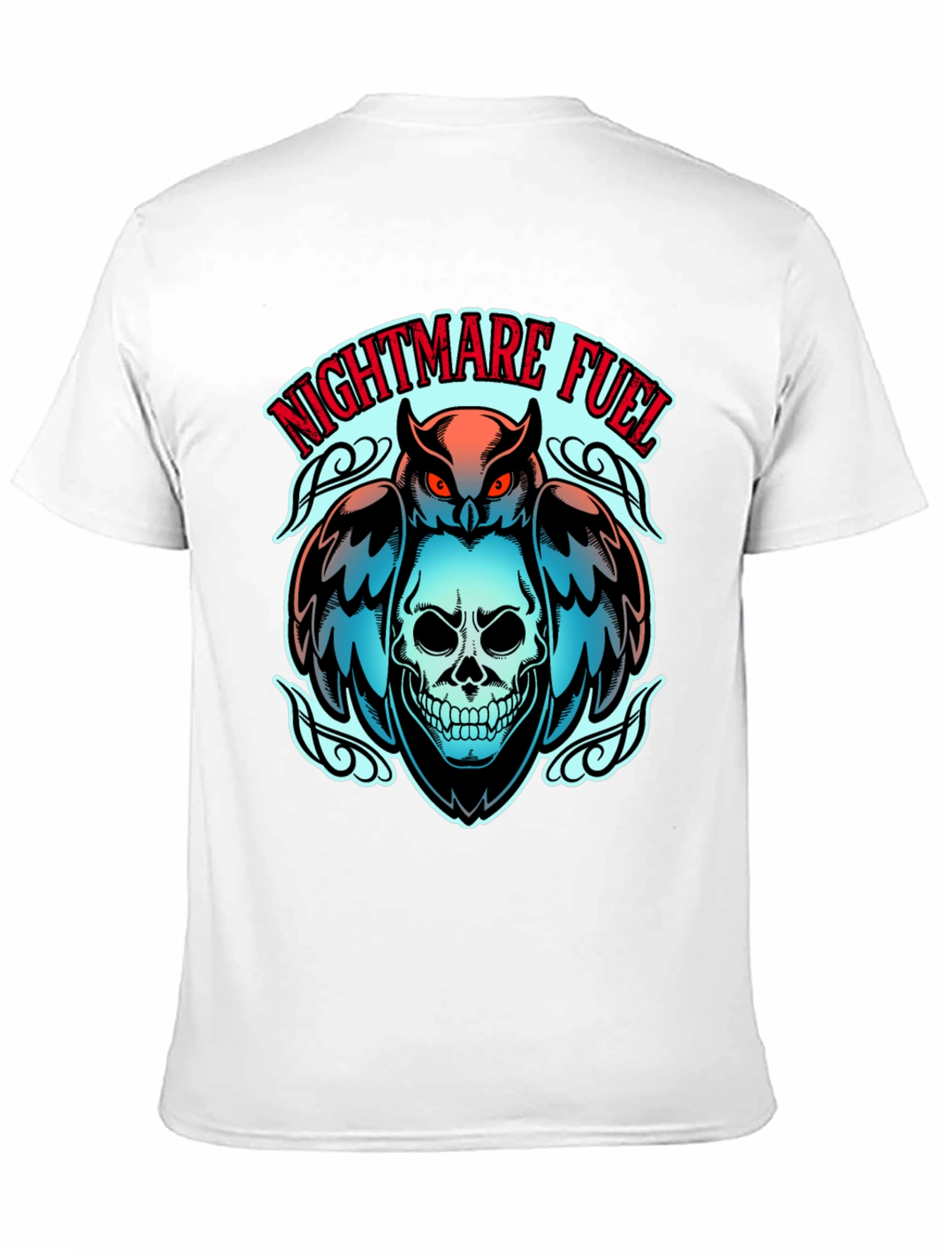 Nightmare Fuel Owl & Skull Graphic Tee