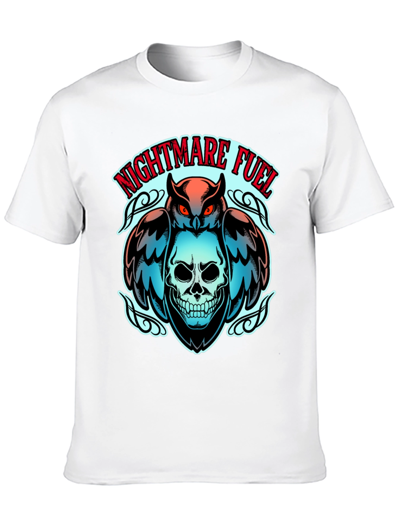Nightmare Fuel Owl & Skull Graphic Tee