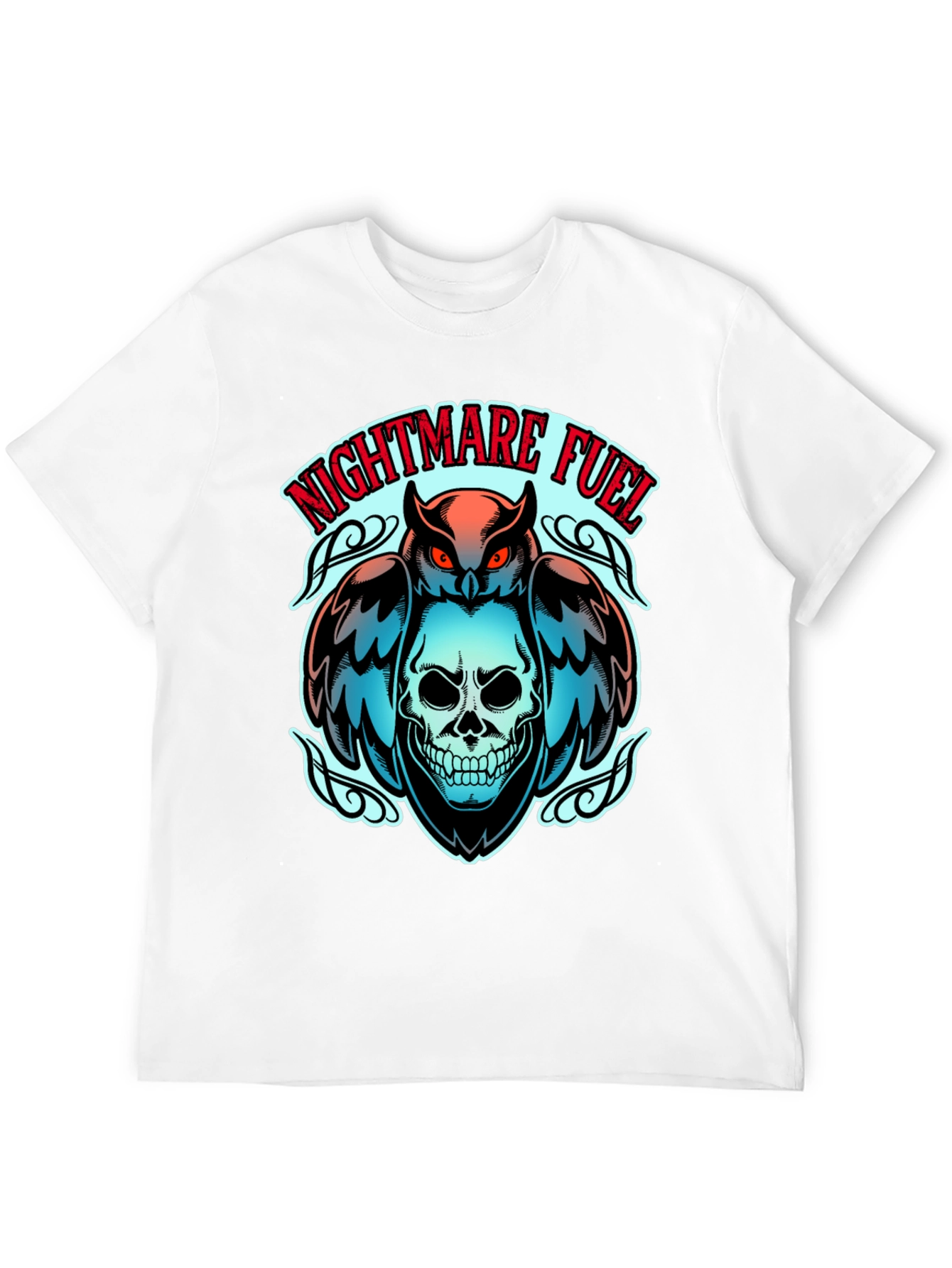 Nightmare Fuel Owl & Skull Graphic Tee
