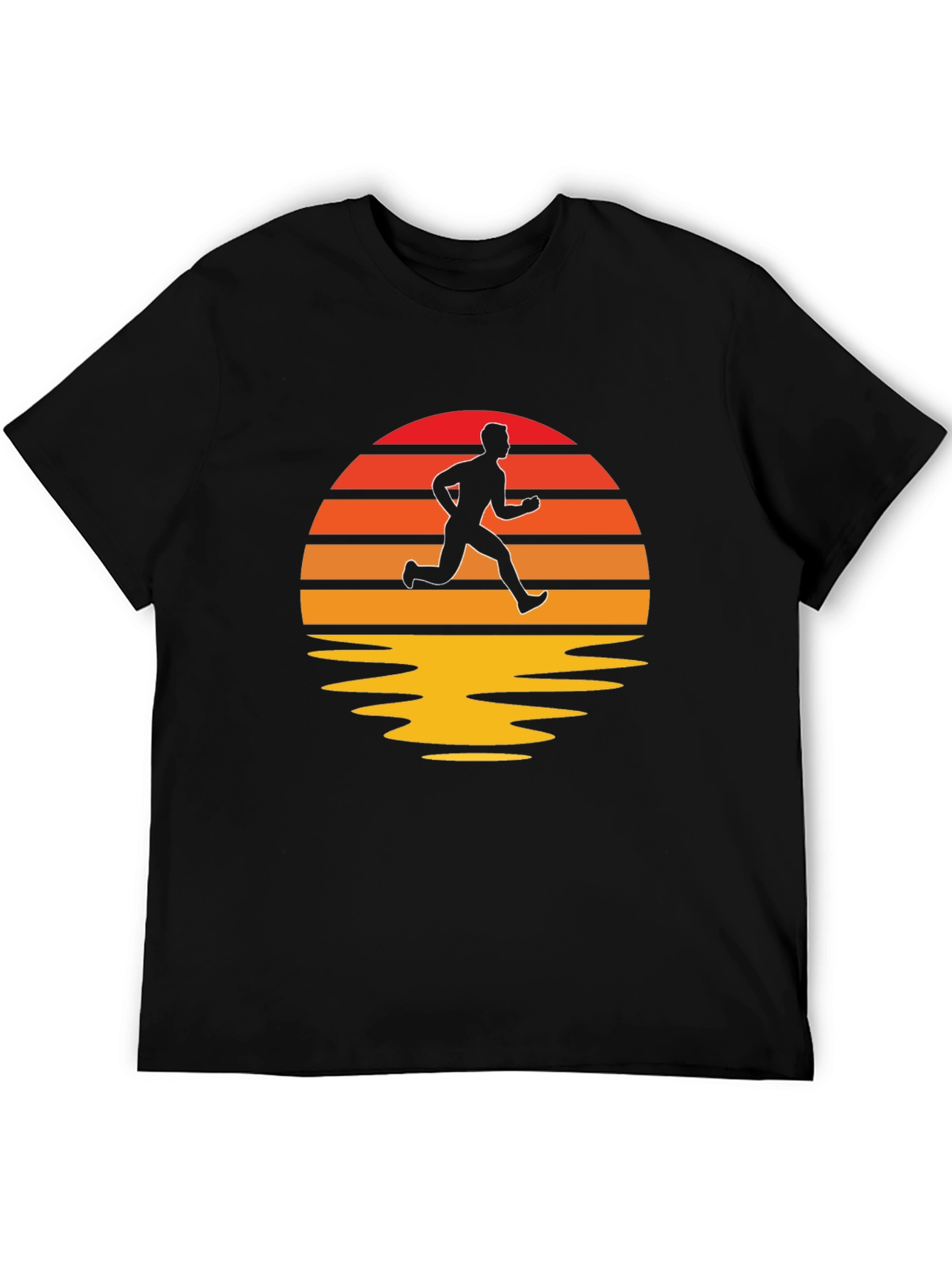 Retro Runner T-Shirt - Sunset Silhouette