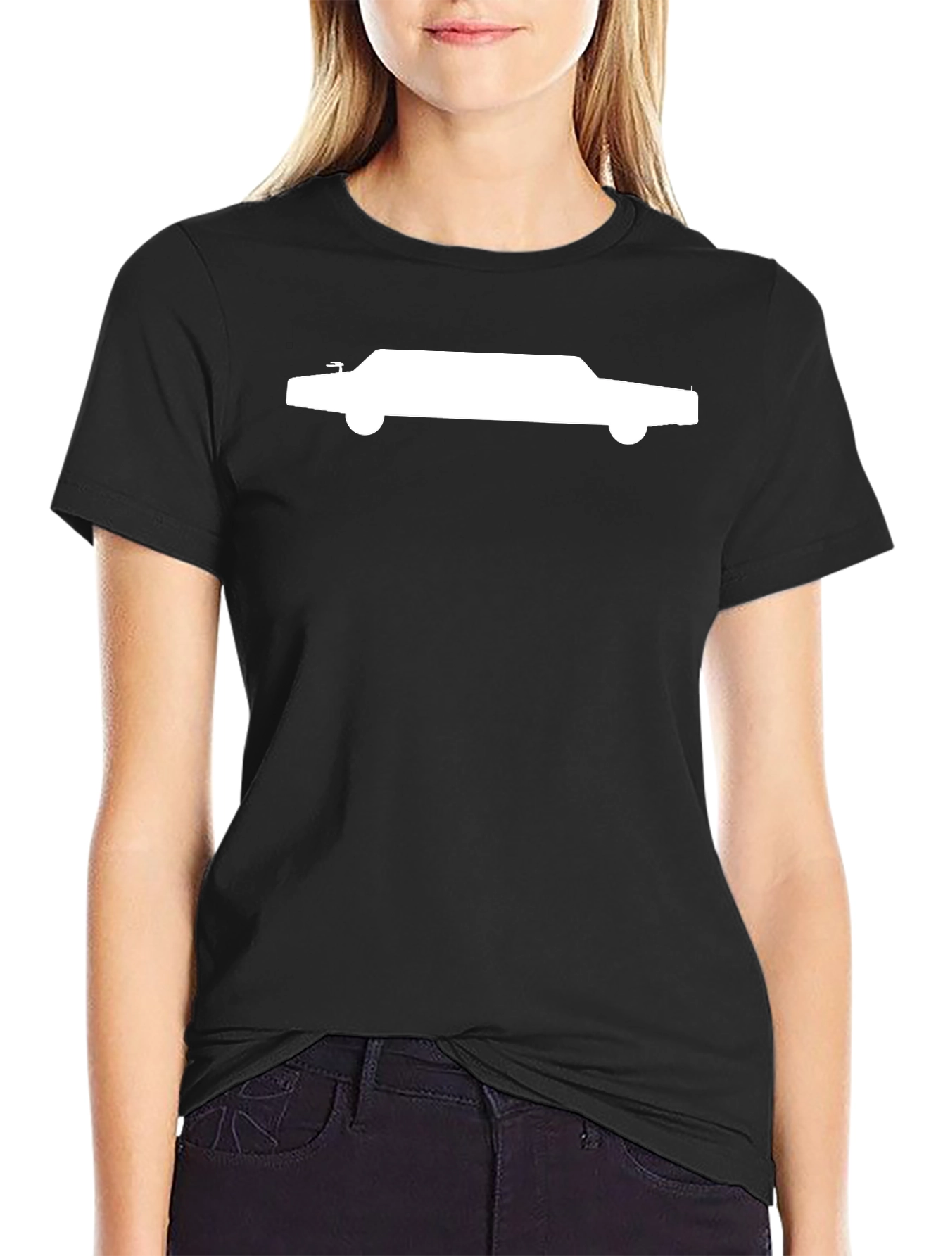 Classic Car Silhouette T-Shirt - Black