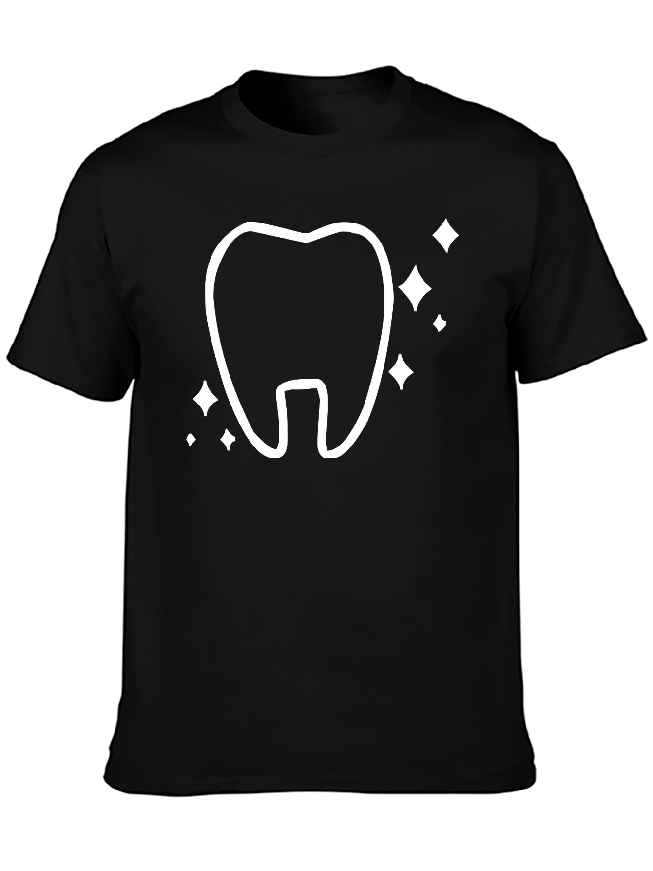 Dental Sparkle Tee - Black Cotton Comfort