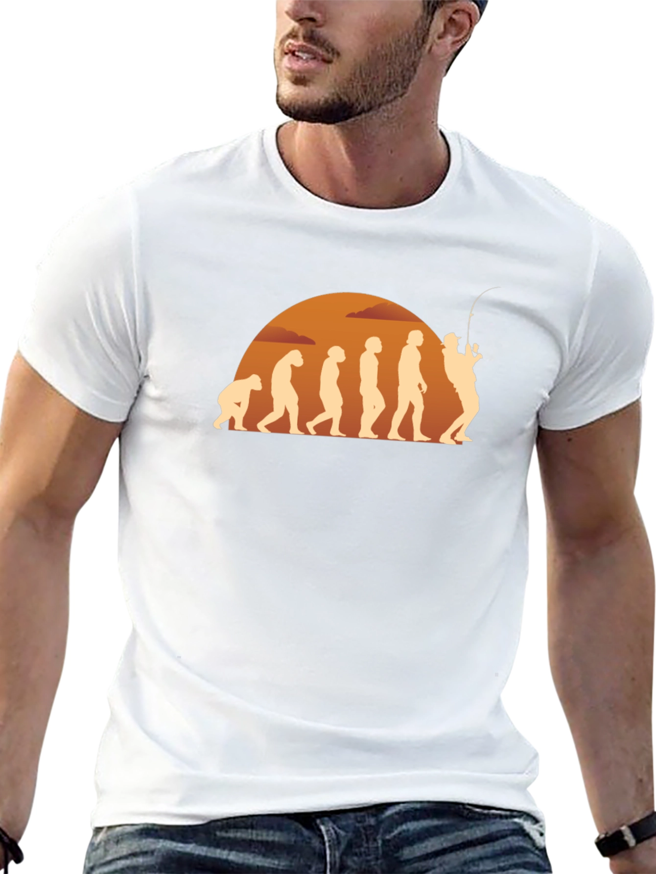 Evolution of Fishing T-Shirt - Angler Gift