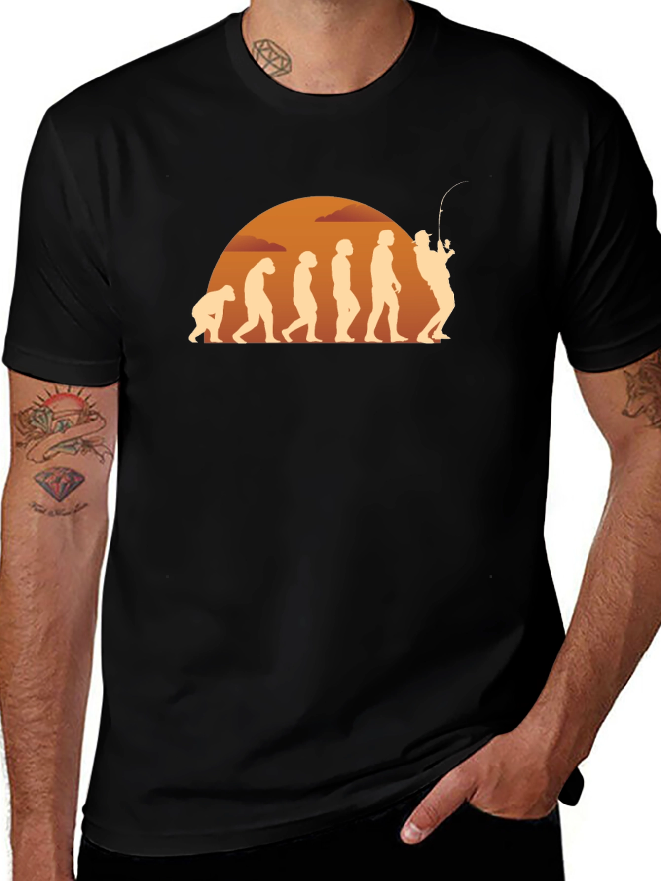 Evolution of Fishing T-Shirt - Angler Gift