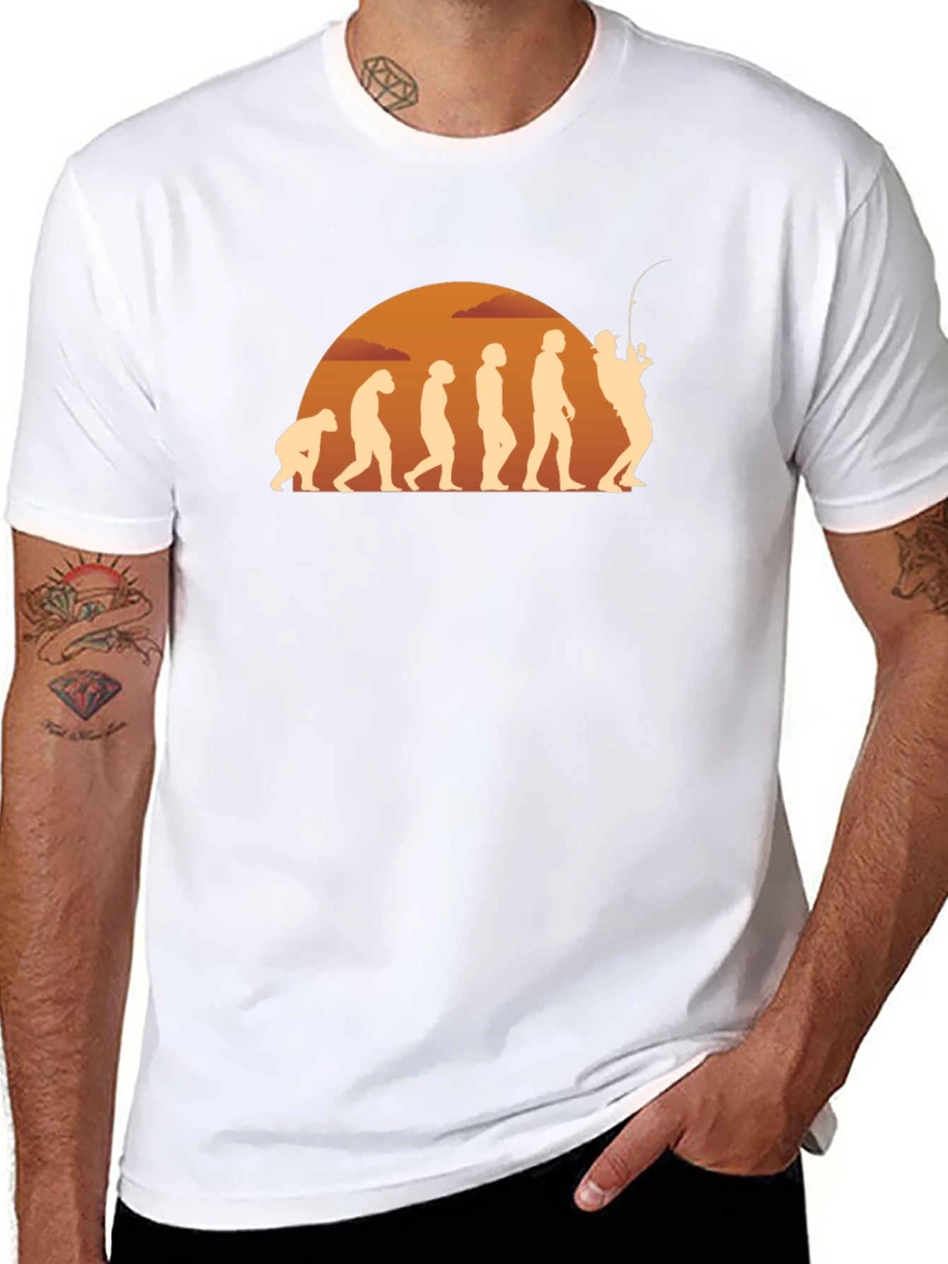 Evolution of Fishing T-Shirt - Angler Gift