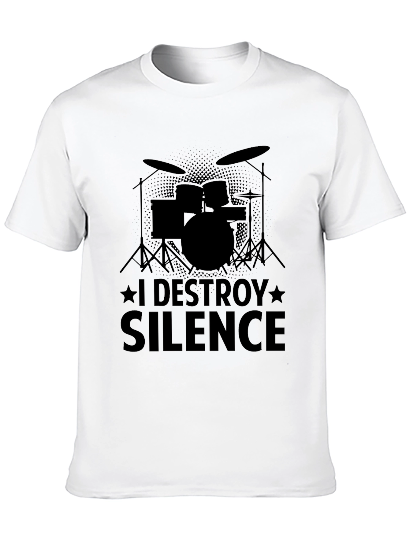 I Destroy Silence Drummer Black T-Shirt