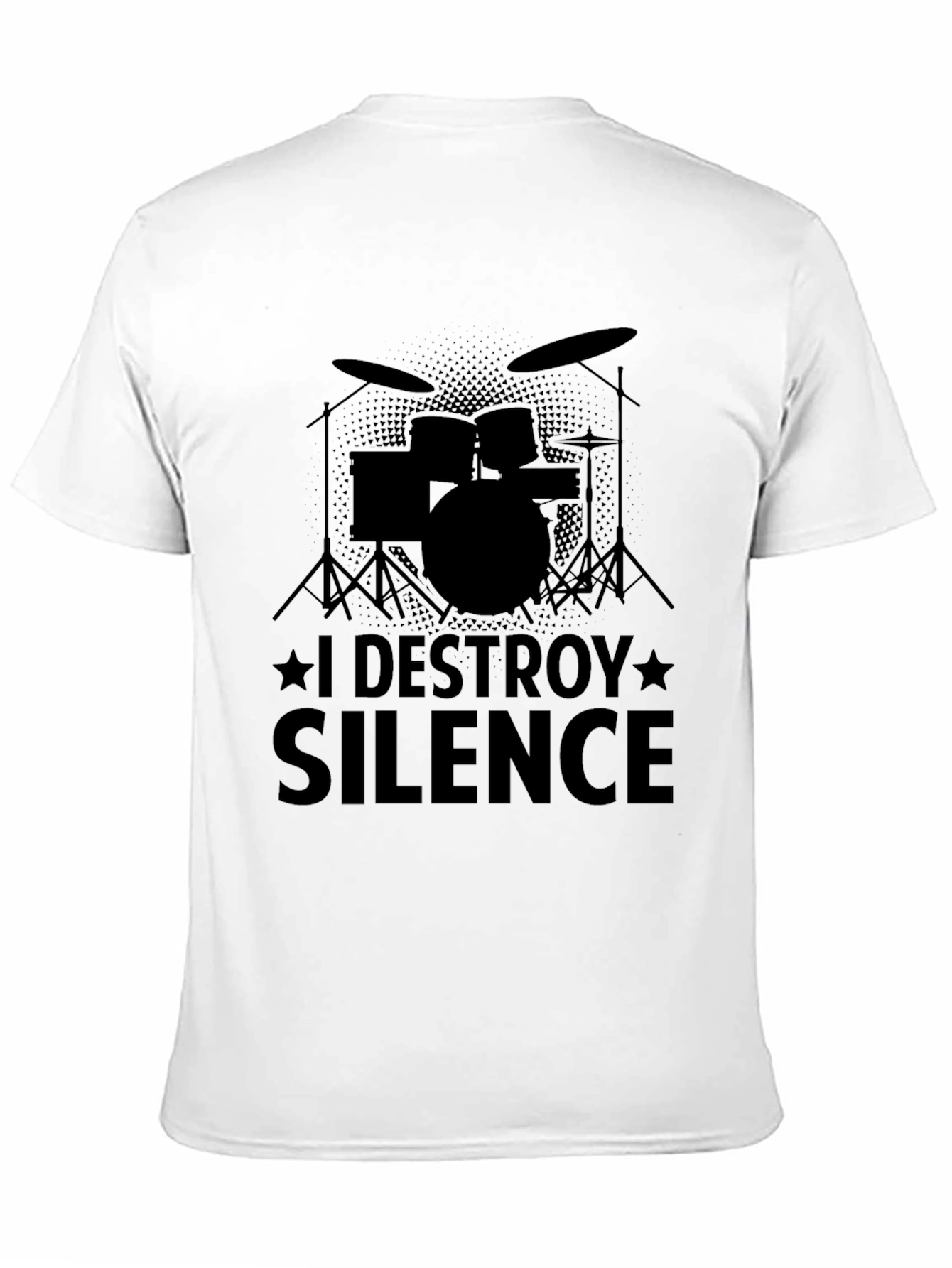 I Destroy Silence Drummer Black T-Shirt