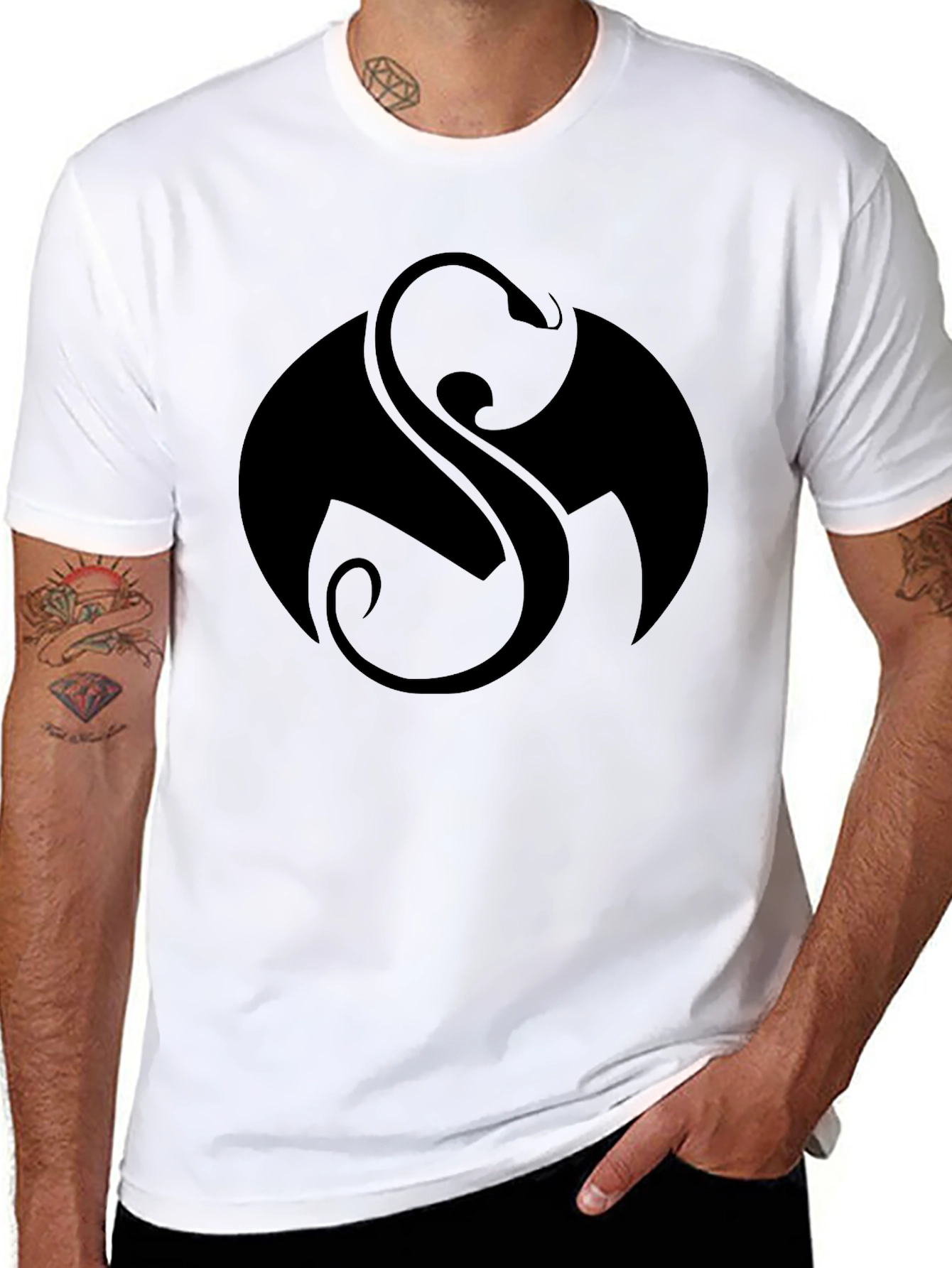 Black Strange Music Logo Graphic T-Shirt