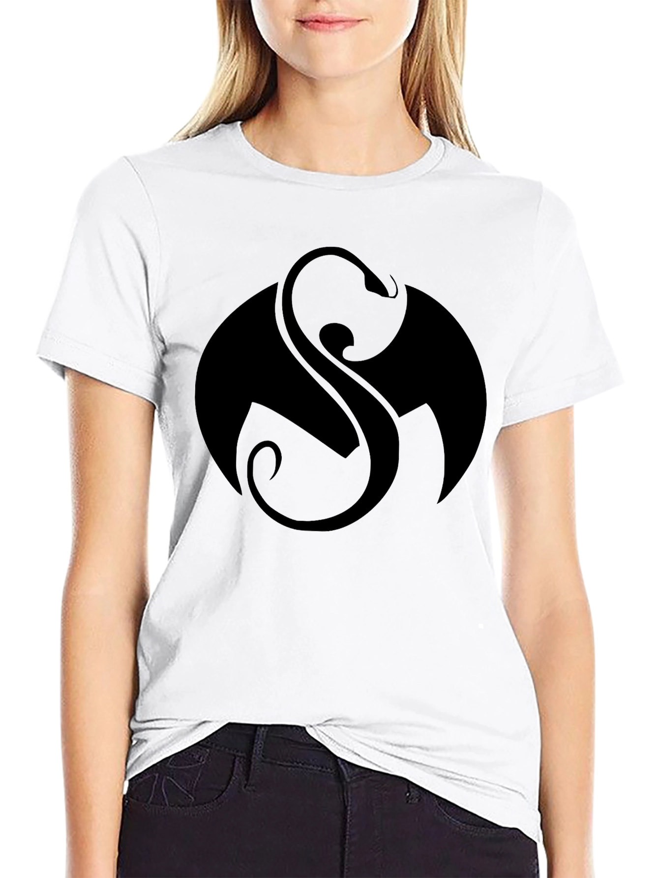 Black Strange Music Logo Graphic T-Shirt