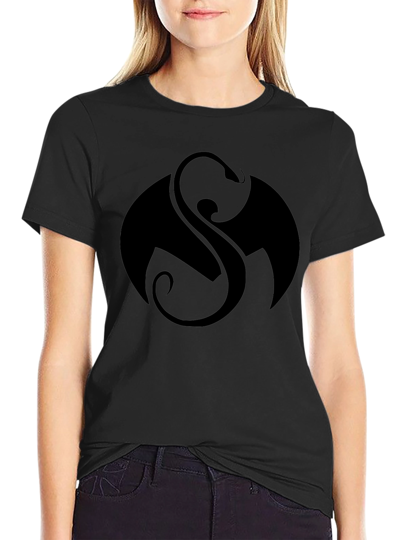 Black Strange Music Logo Graphic T-Shirt