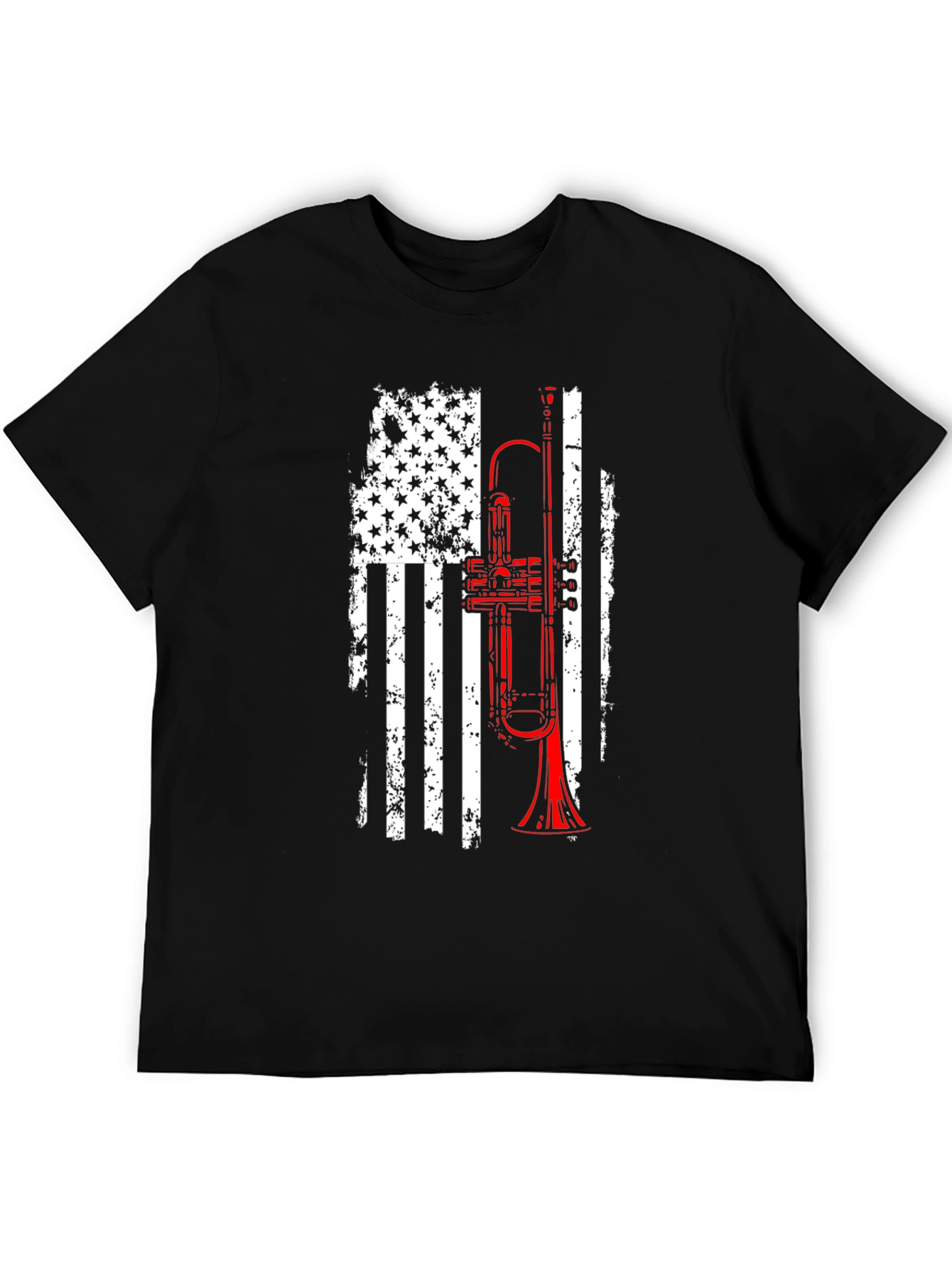 American Flag Trumpet Graphic Tee