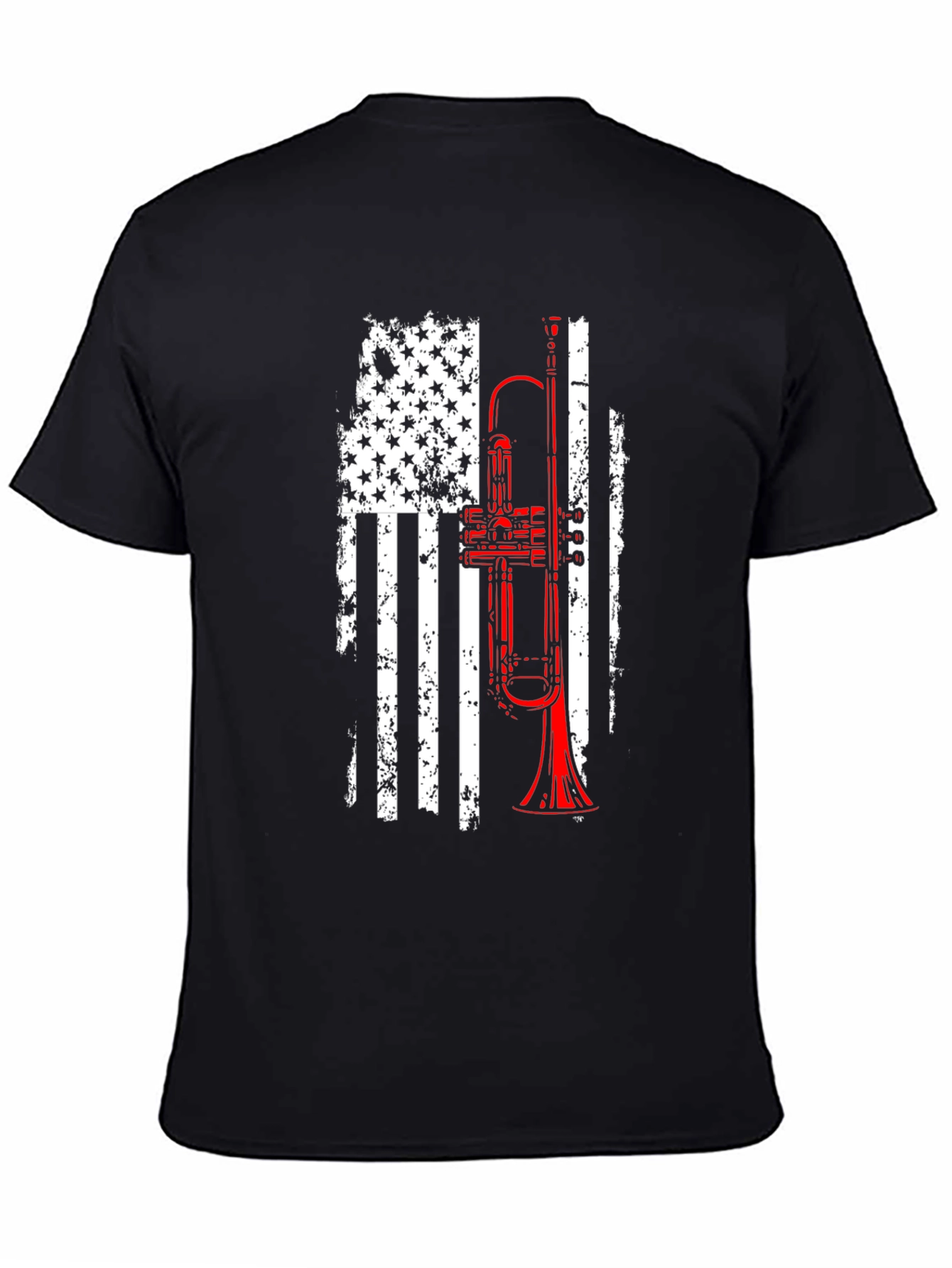 American Flag Trumpet Graphic Tee