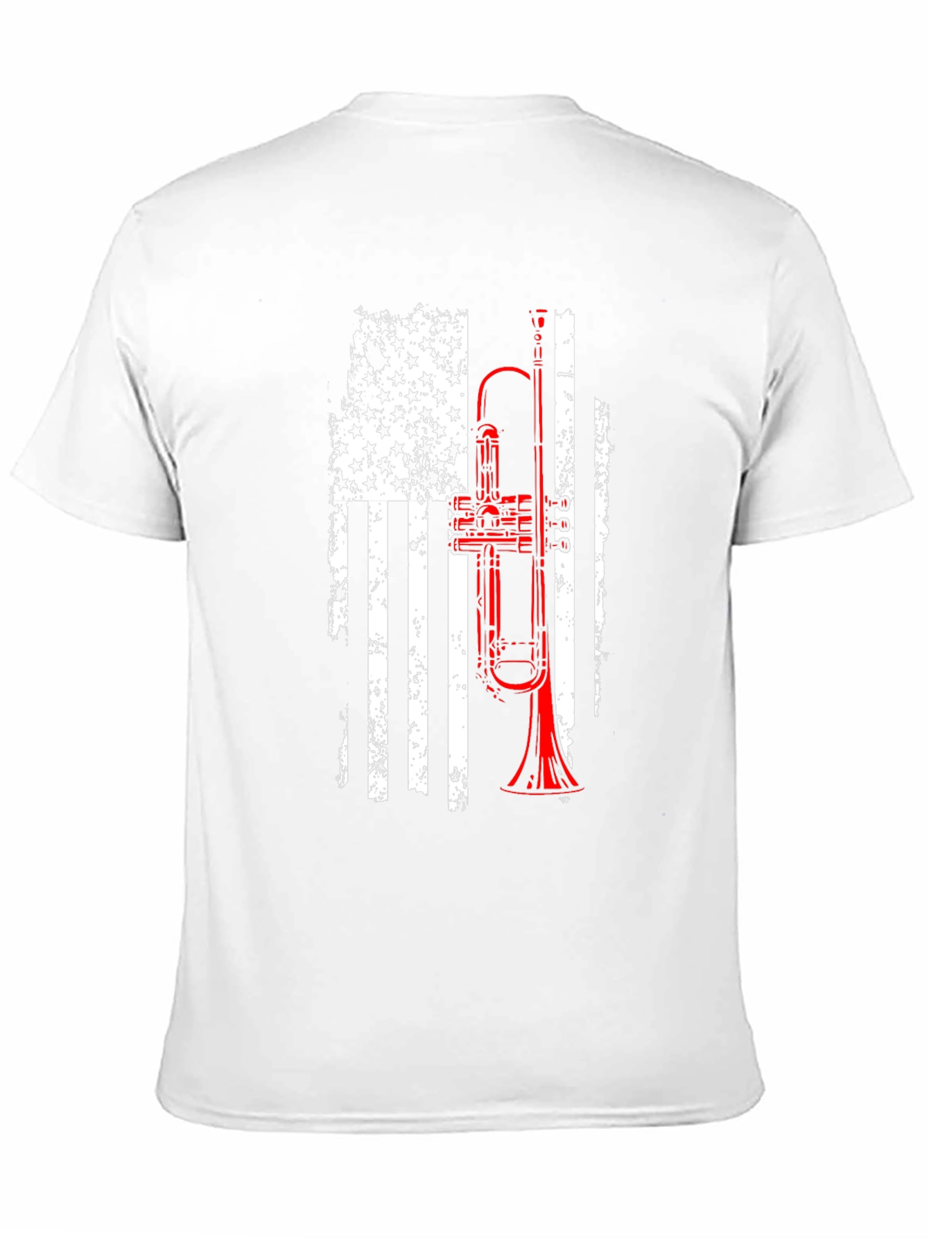 American Flag Trumpet Graphic Tee