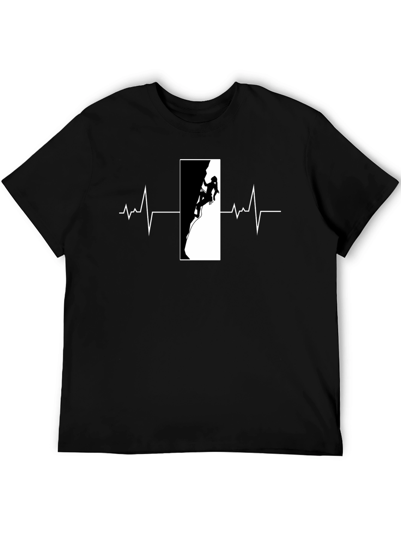 Climbing Heartbeat Black T-Shirt